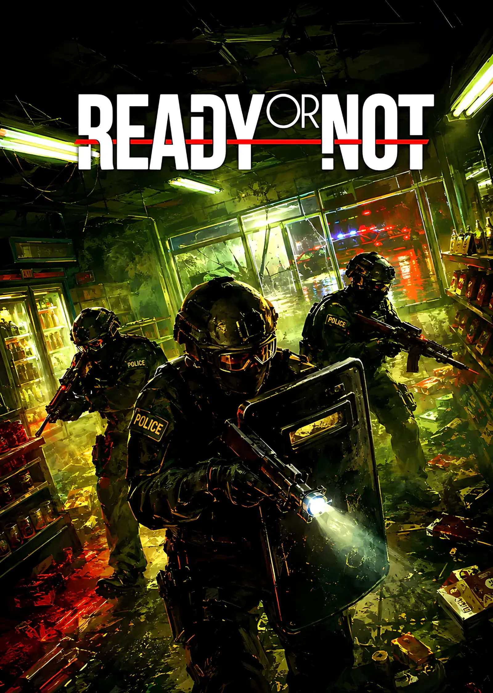 Ready or Not: Yeşil Işıkta Kalkanlı Ekip metal tablo