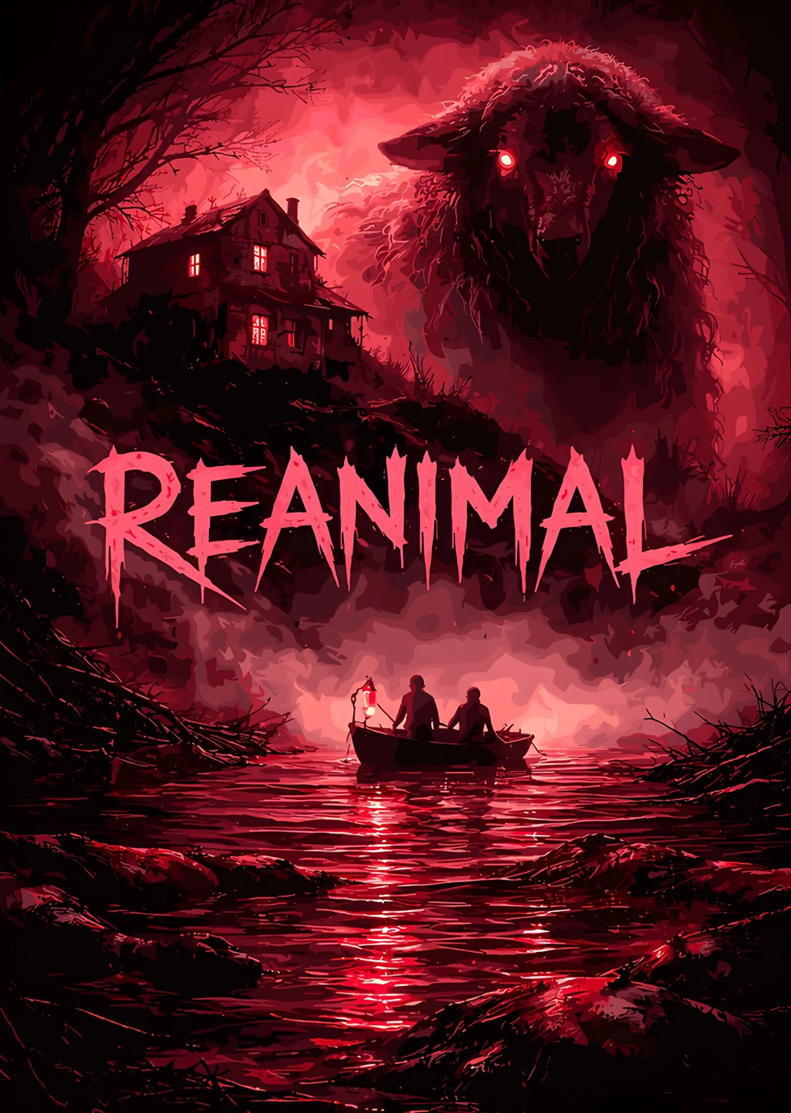 Reanimal: Kızıl Gölde Koyun Kafası metal tablo