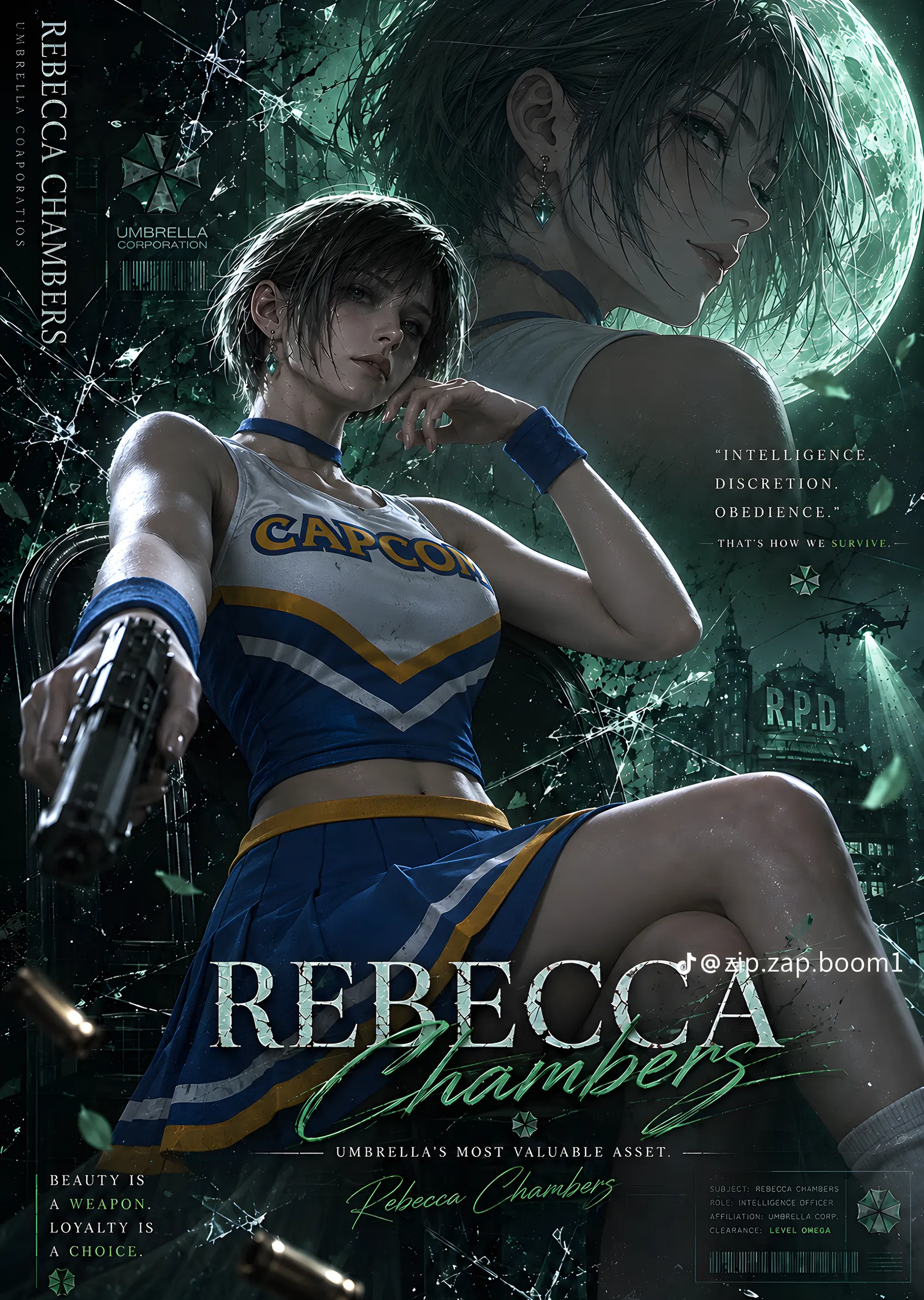 Rebecca Chambers - Resident Evil metal tablo