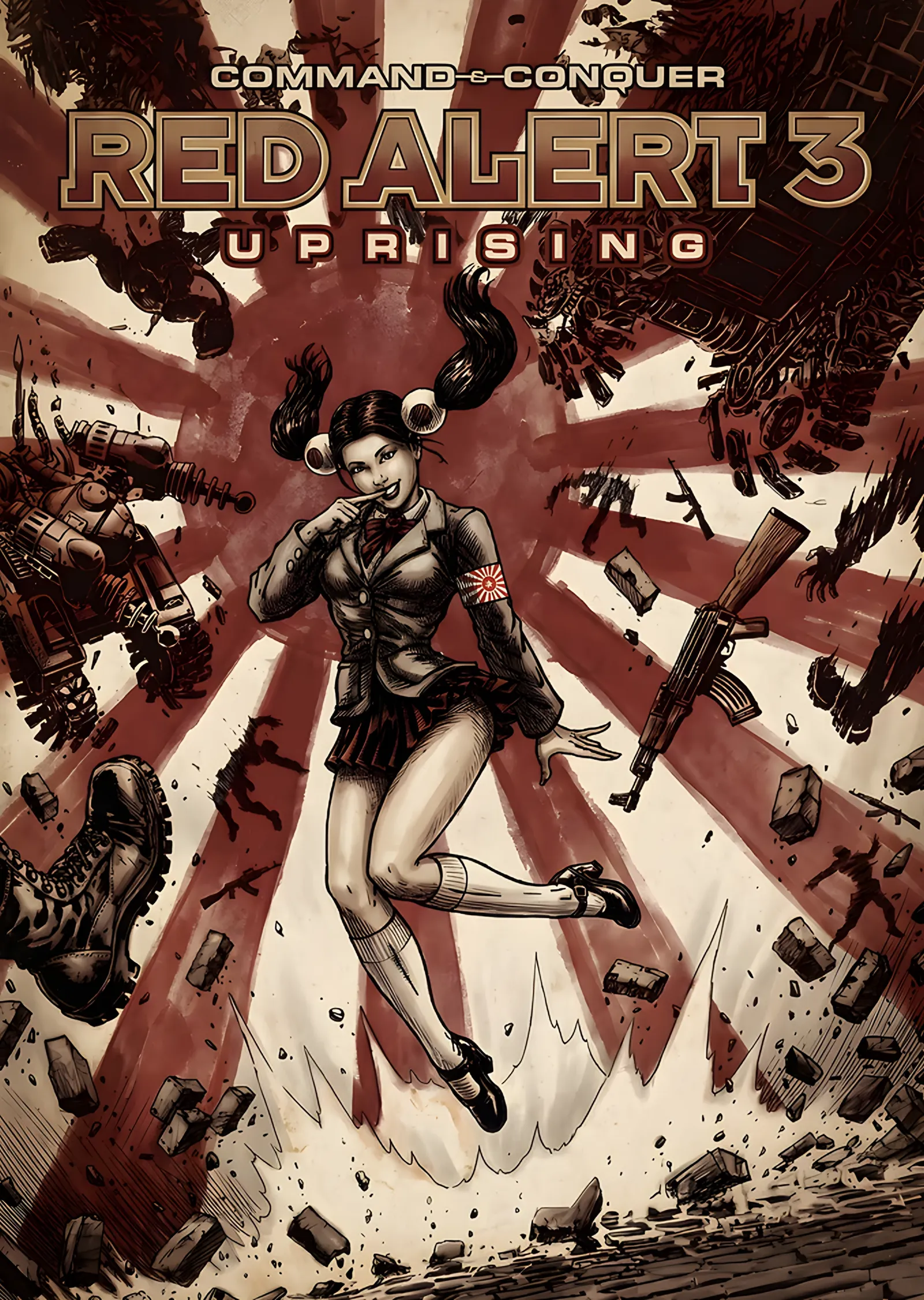 Red Alert 3 Uprising: Kızıl Işınlarda Askerler metal tablo