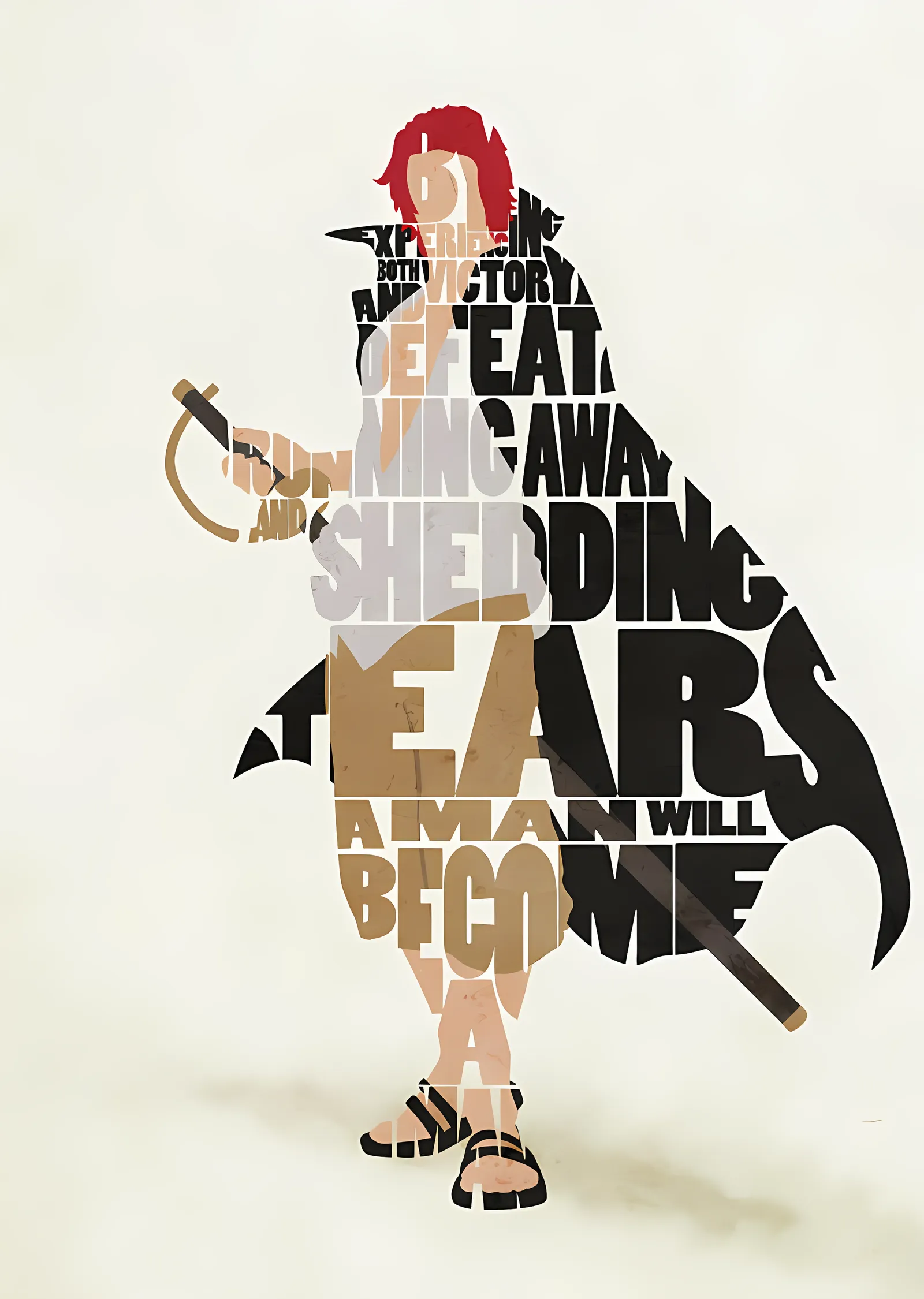 Shanks - Tipografi metal tablo