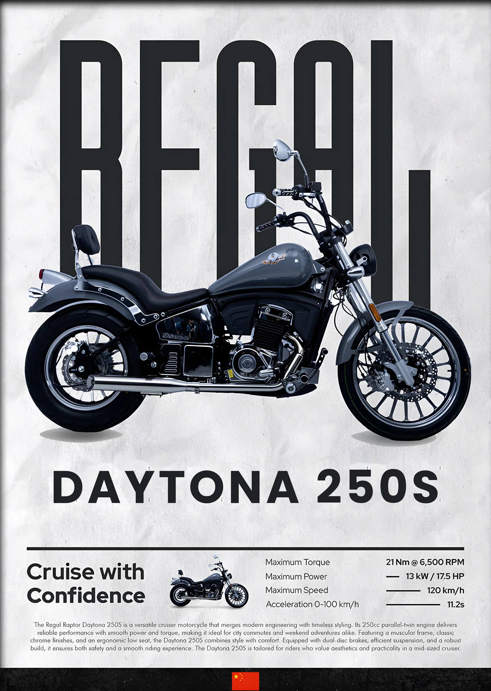 Regal Raptor Daytona 250S metal tablo