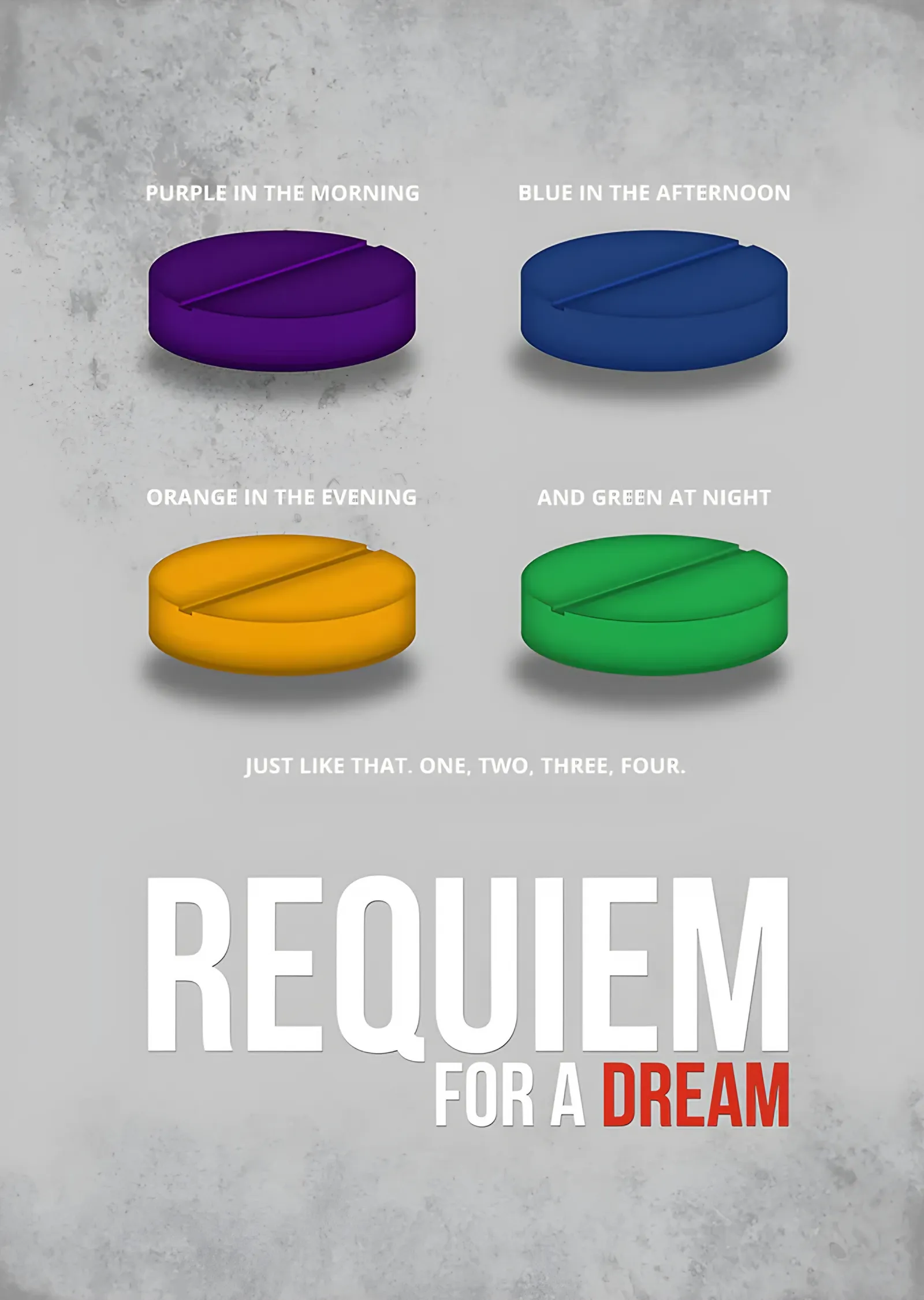 Requiem for a Dream Dört Renk metal tablo