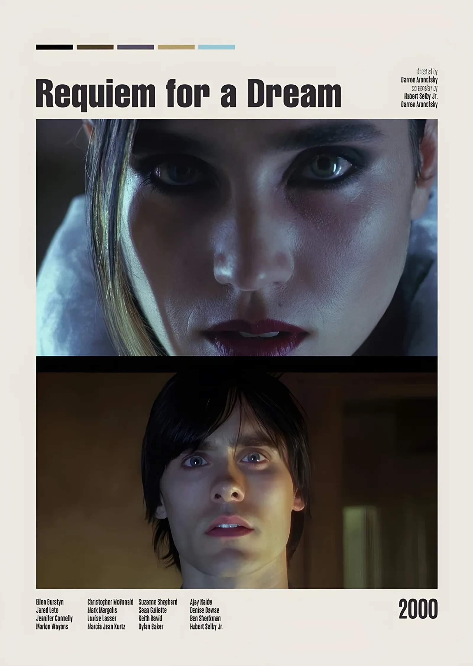 Requiem for a Dream İki Kare metal tablo