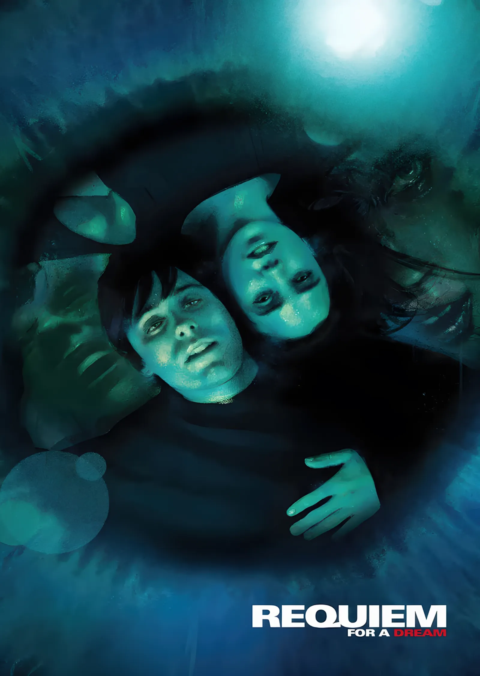 Requiem for a Dream Turkuaz metal tablo
