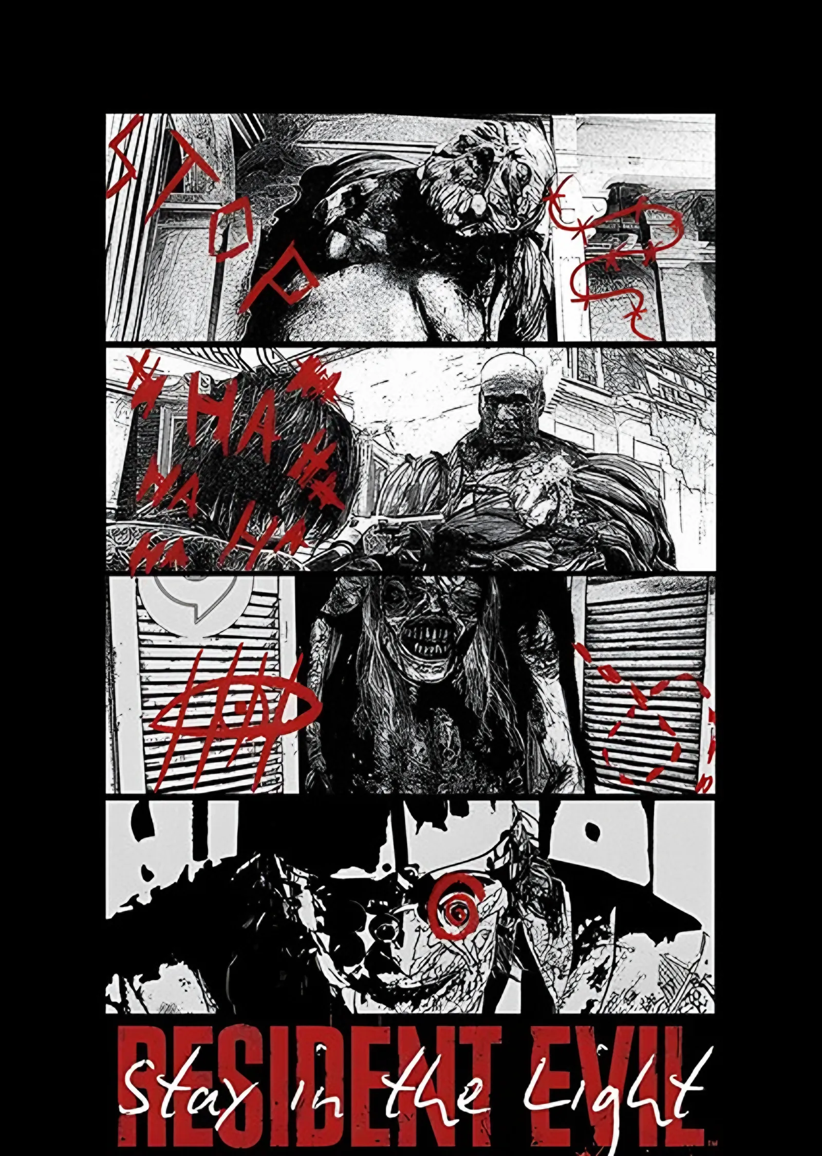 Resident Evil Çizgi Roman Panelleri metal tablo