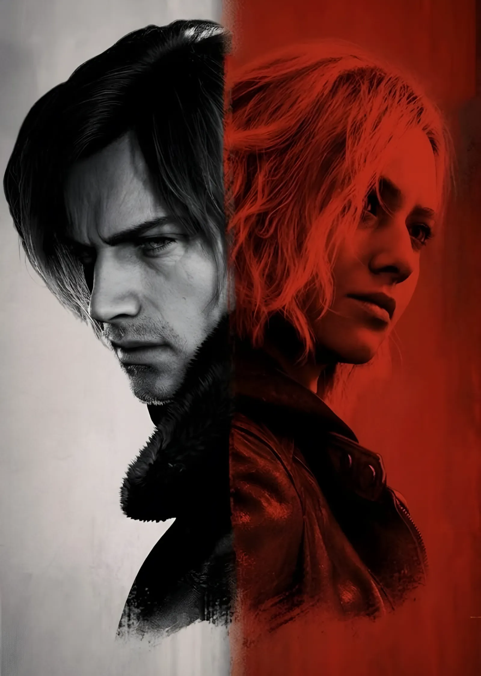 Resident Evil - Siyah ve Kırmızı metal tablo