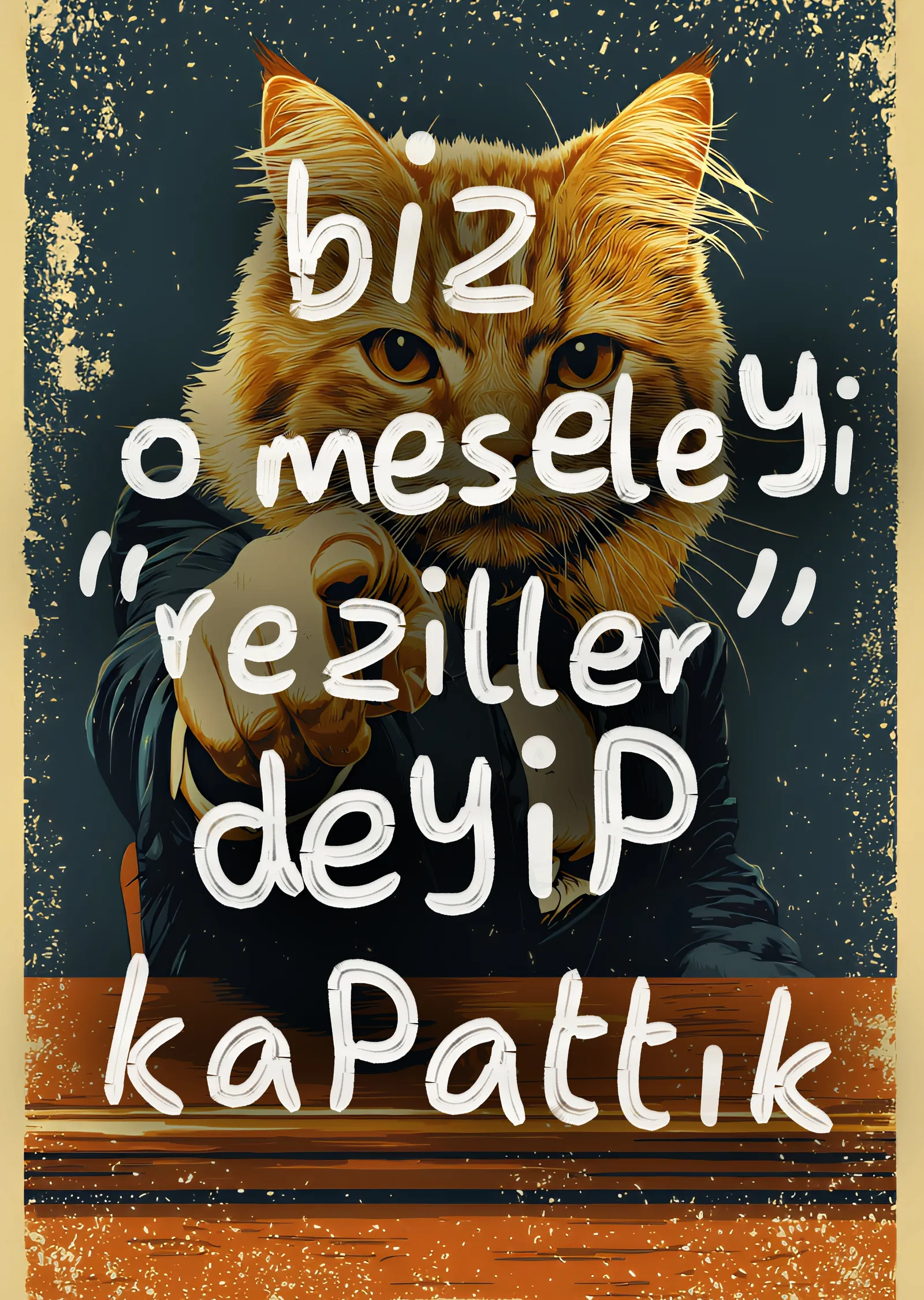 Reziller Deyip Kapattık metal tablo