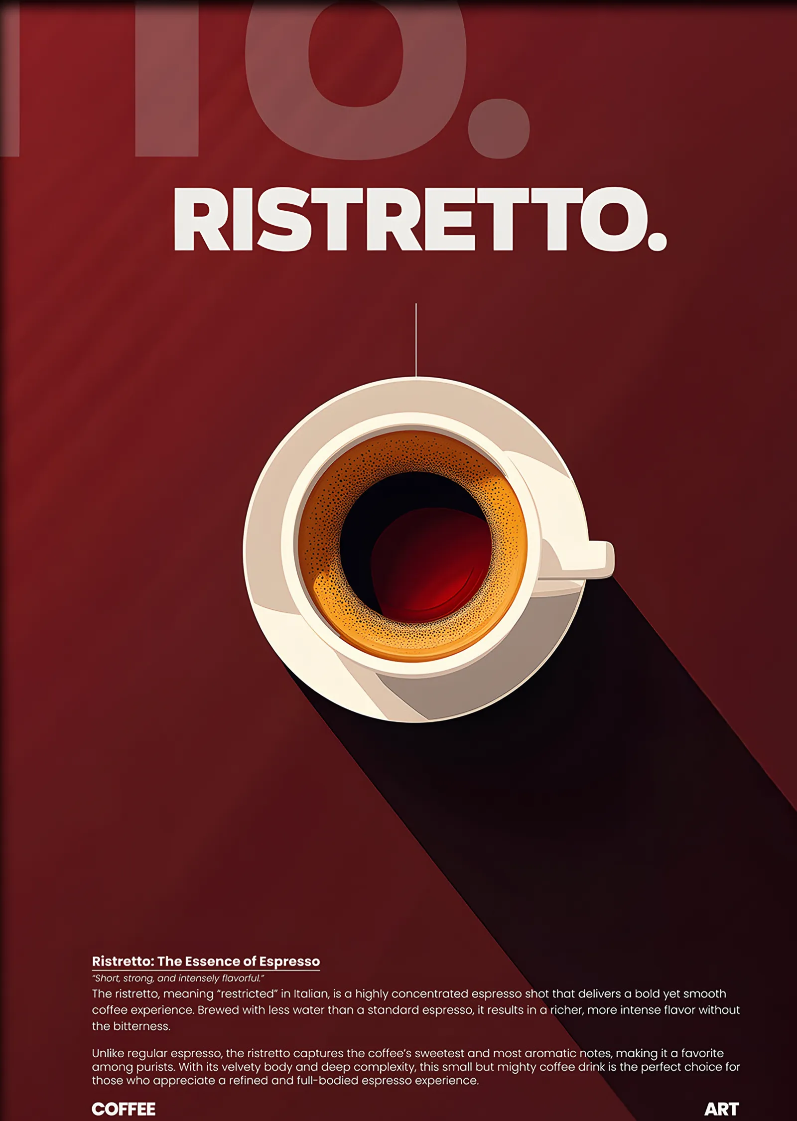 Ristretto Koyu Zemin metal tablo