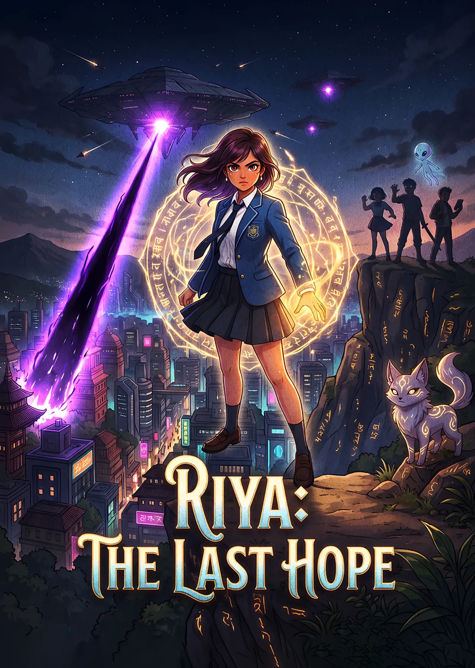 Riya The Last Hope: Büyü Çemberinde Öğrenci metal tablo