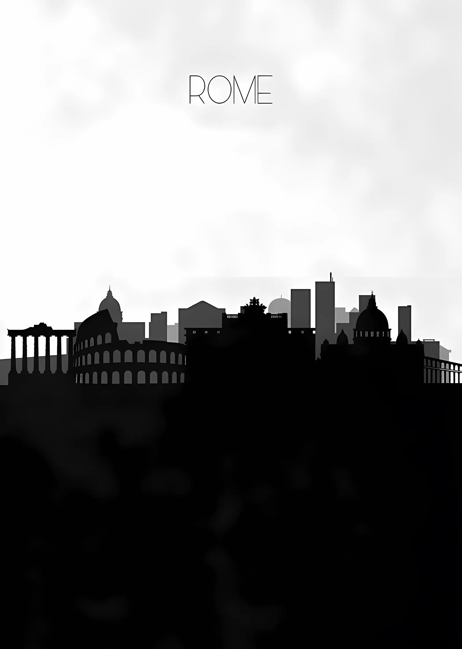 Roma Silueti metal tablo