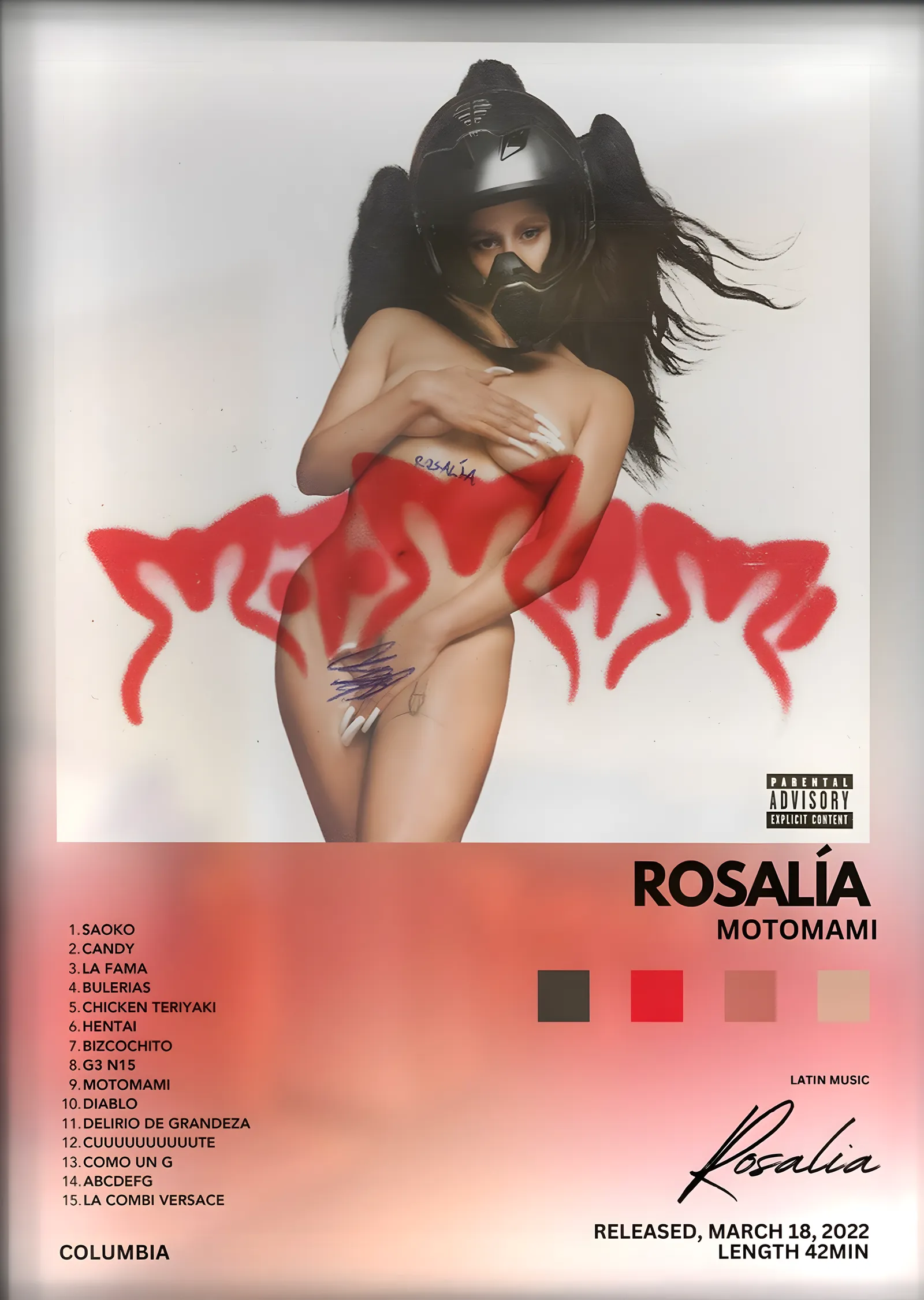 Rosalía: Motomami metal tablo