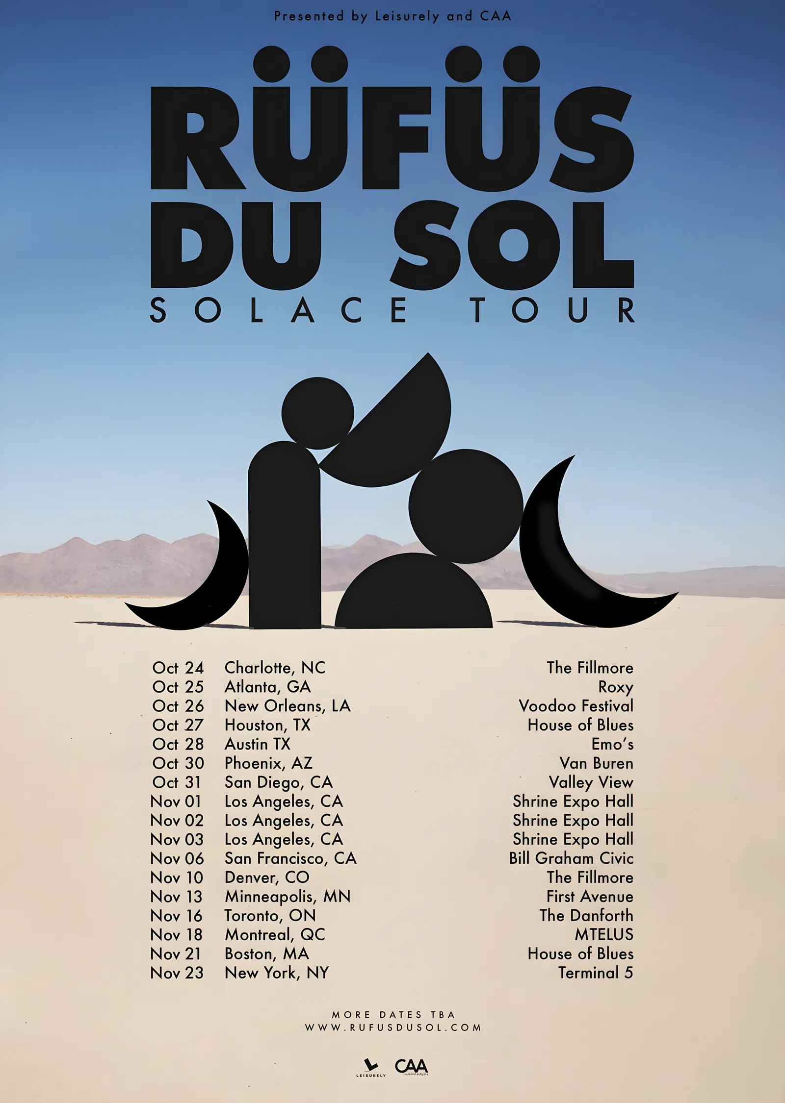Rüfüs Du Sol - Solace Tour metal tablo