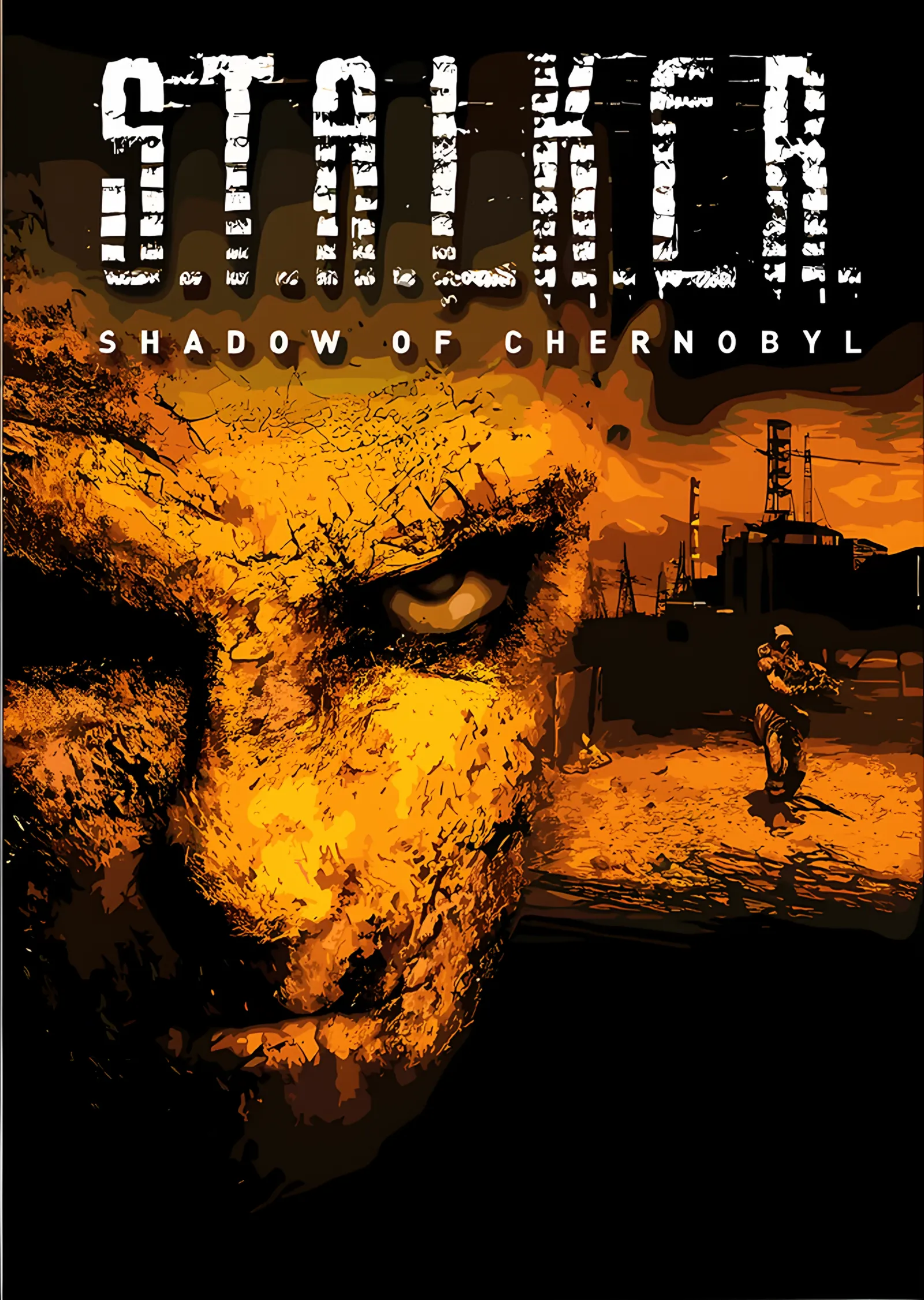 S.T.A.L.K.E.R.: Sarı Zeminde Kurt Yüzü metal tablo