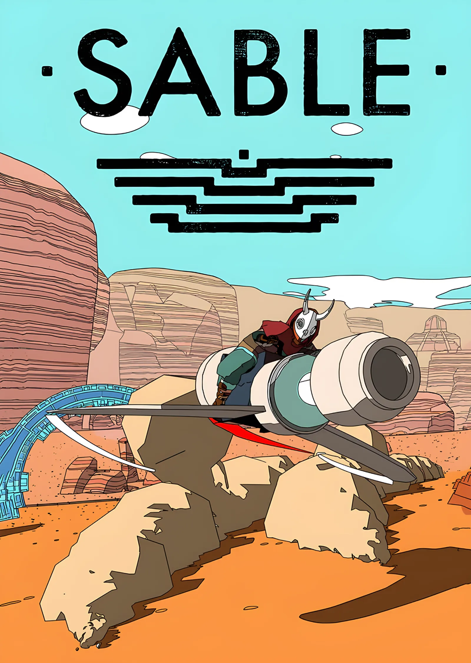 Sable: Çölde Duran Hoverbike metal tablo
