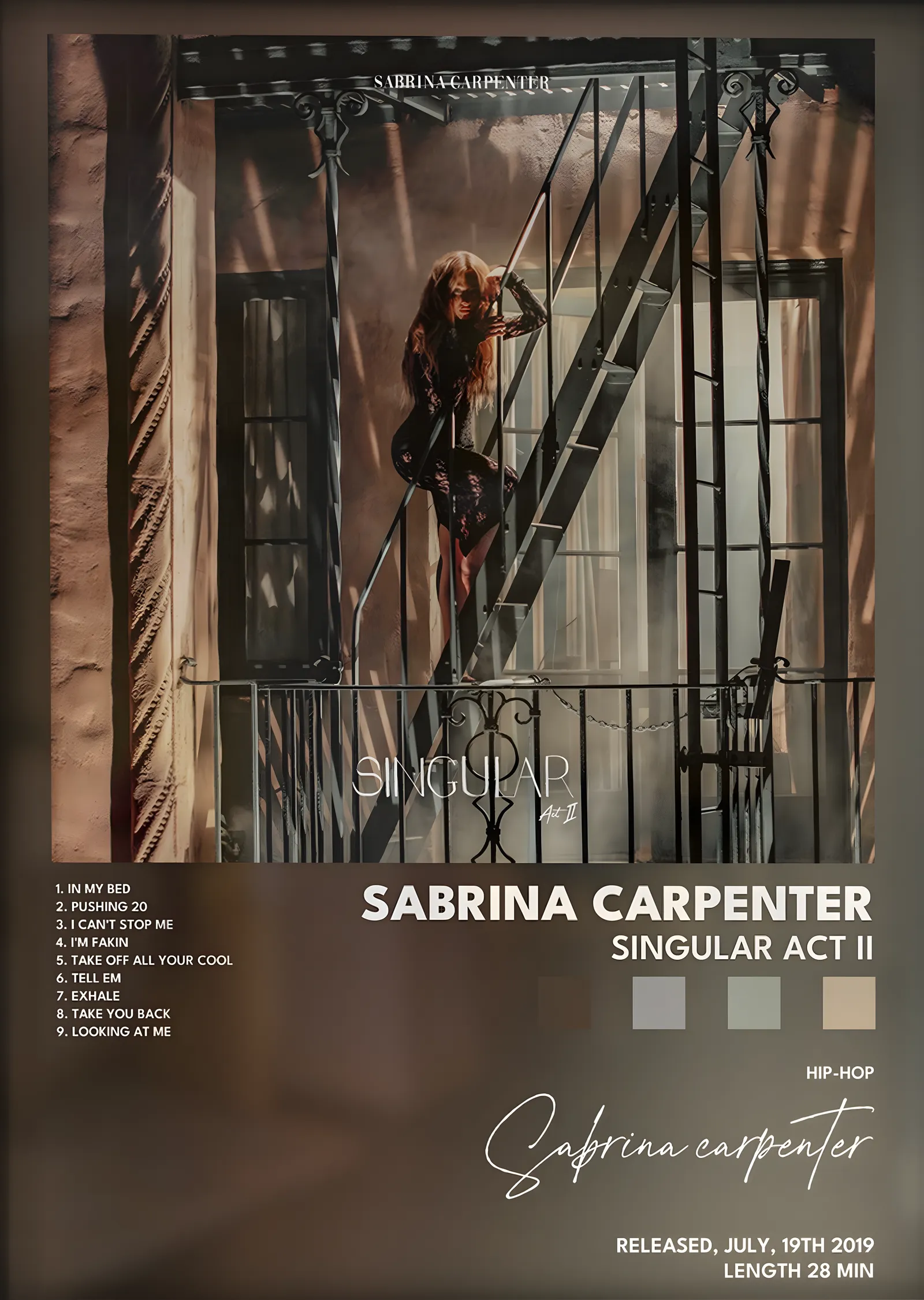Sabrina Carpenter: Singular Act II metal tablo