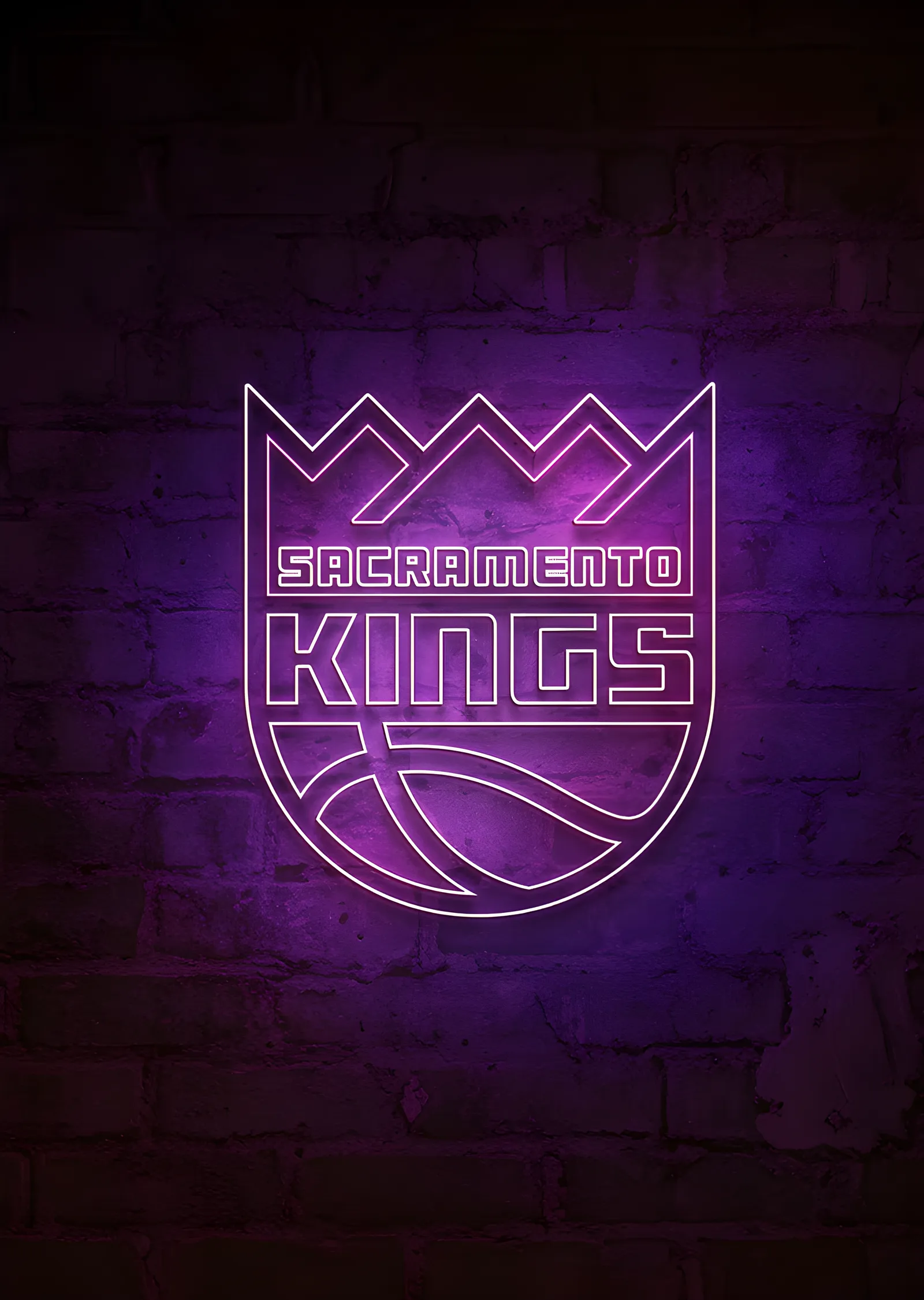 Sacramento Kings - Neon Amblem metal tablo
