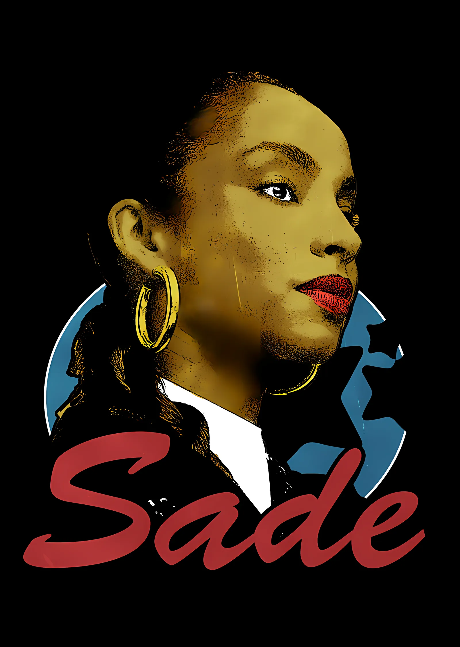 Sade: Altın Mavi Vintage Afiş metal tablo