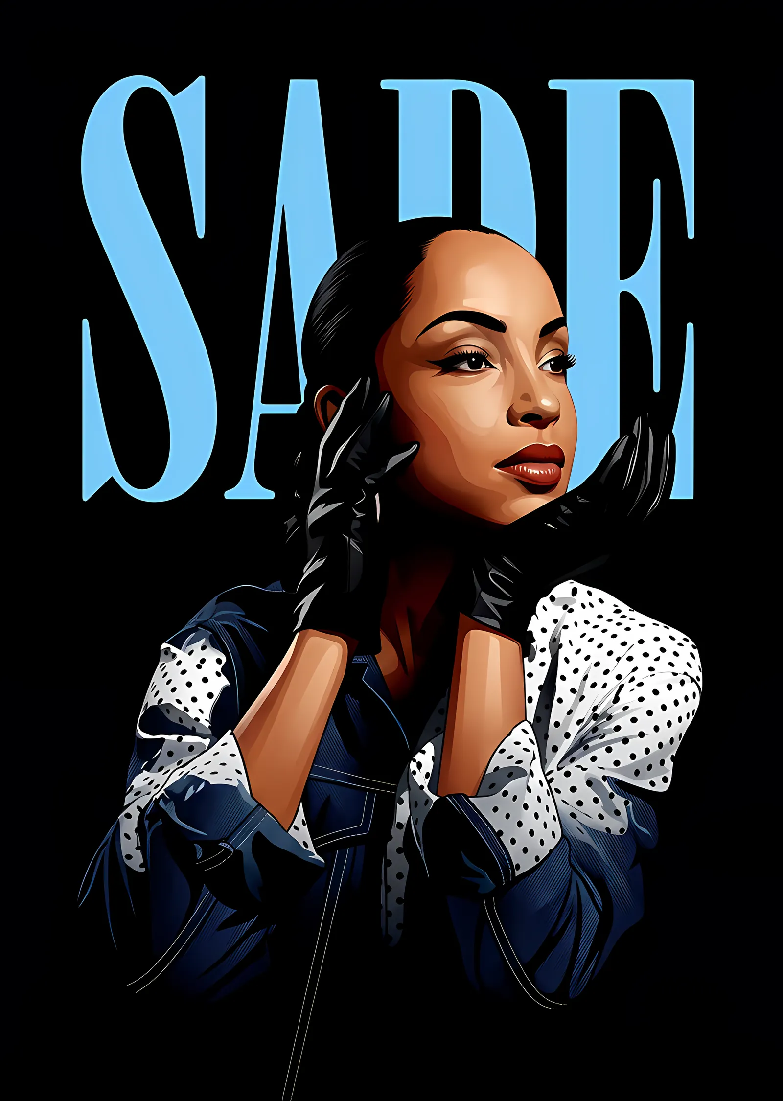 Sade: Mavi Dev Harfler metal tablo