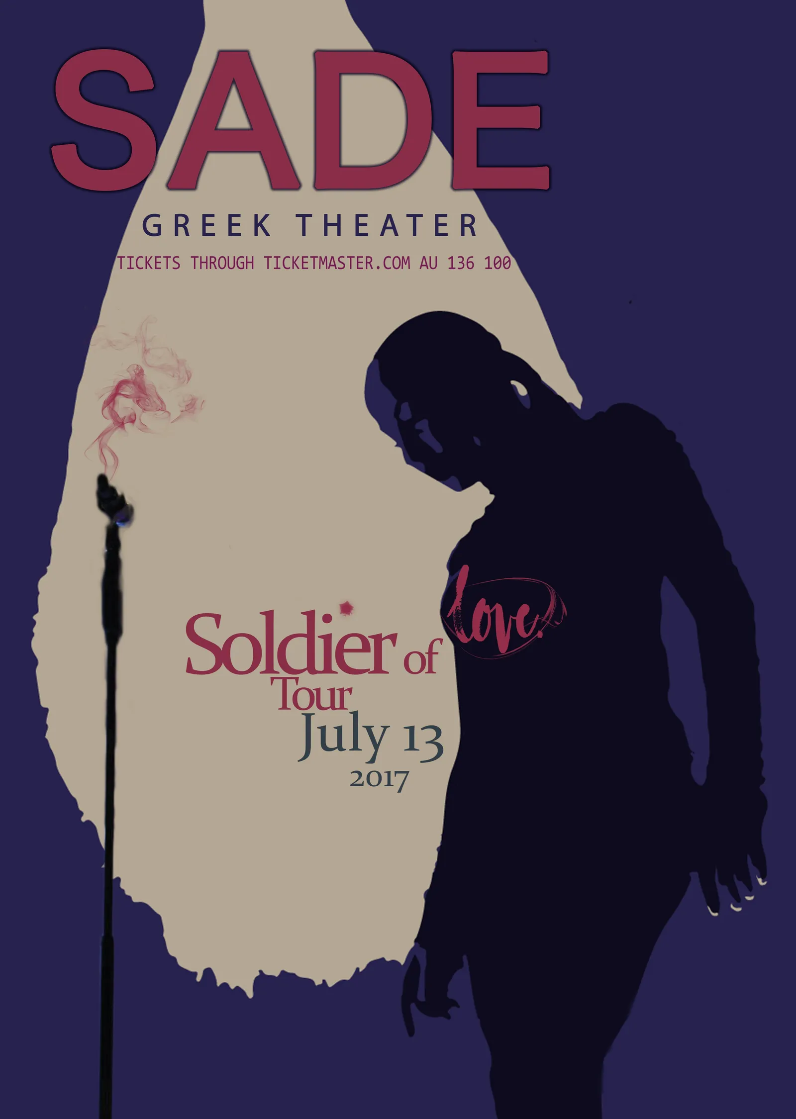 Sade: Soldier of Love Tour metal tablo