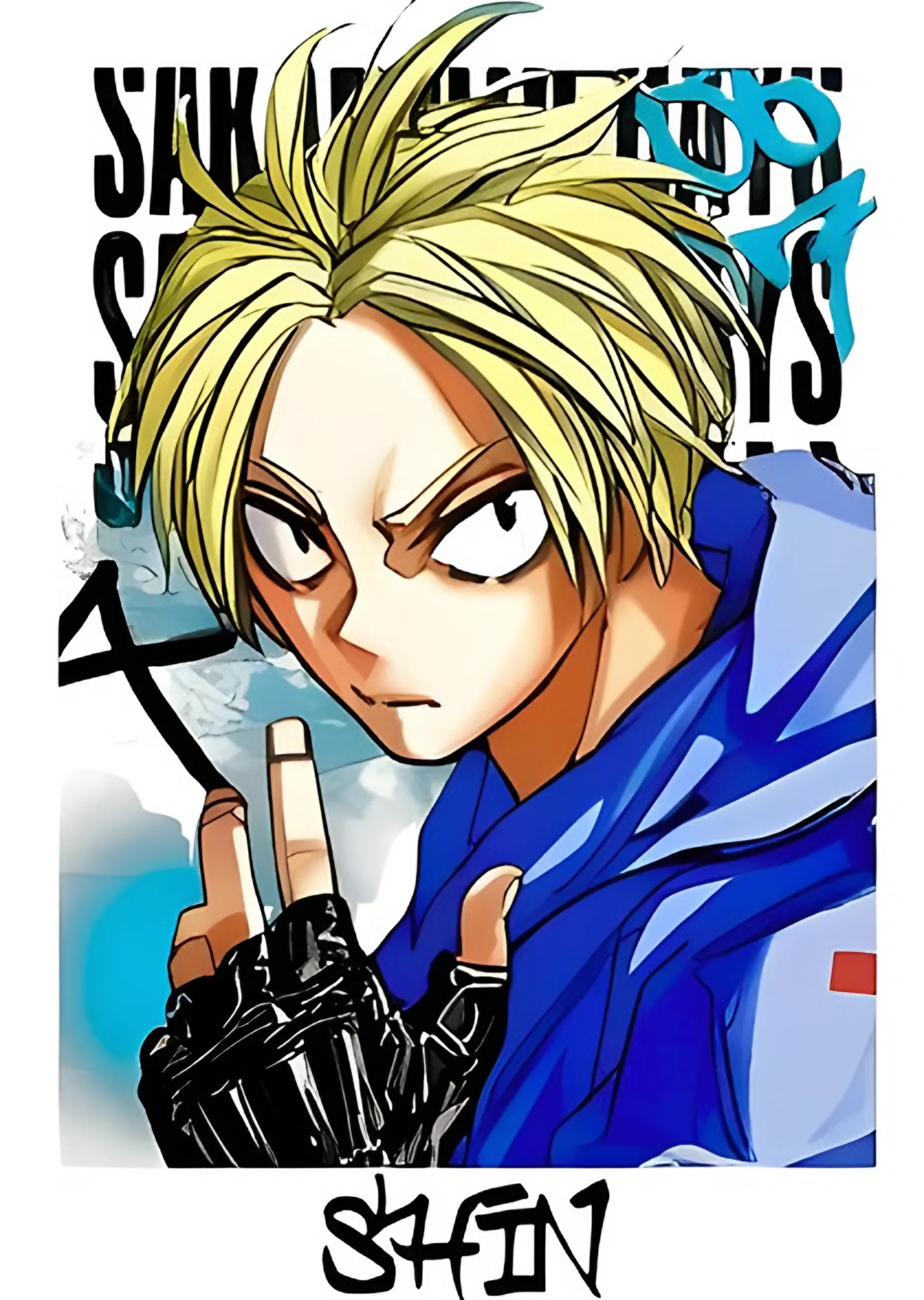 Sakamoto Days Shin Portre metal tablo