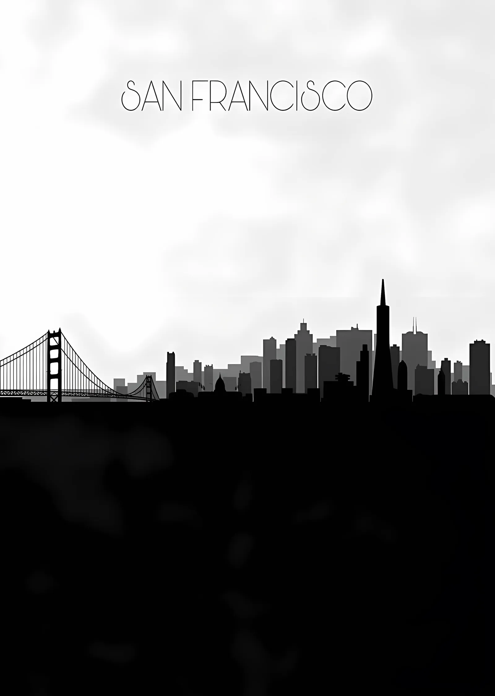 San Francisco Silueti II metal tablo