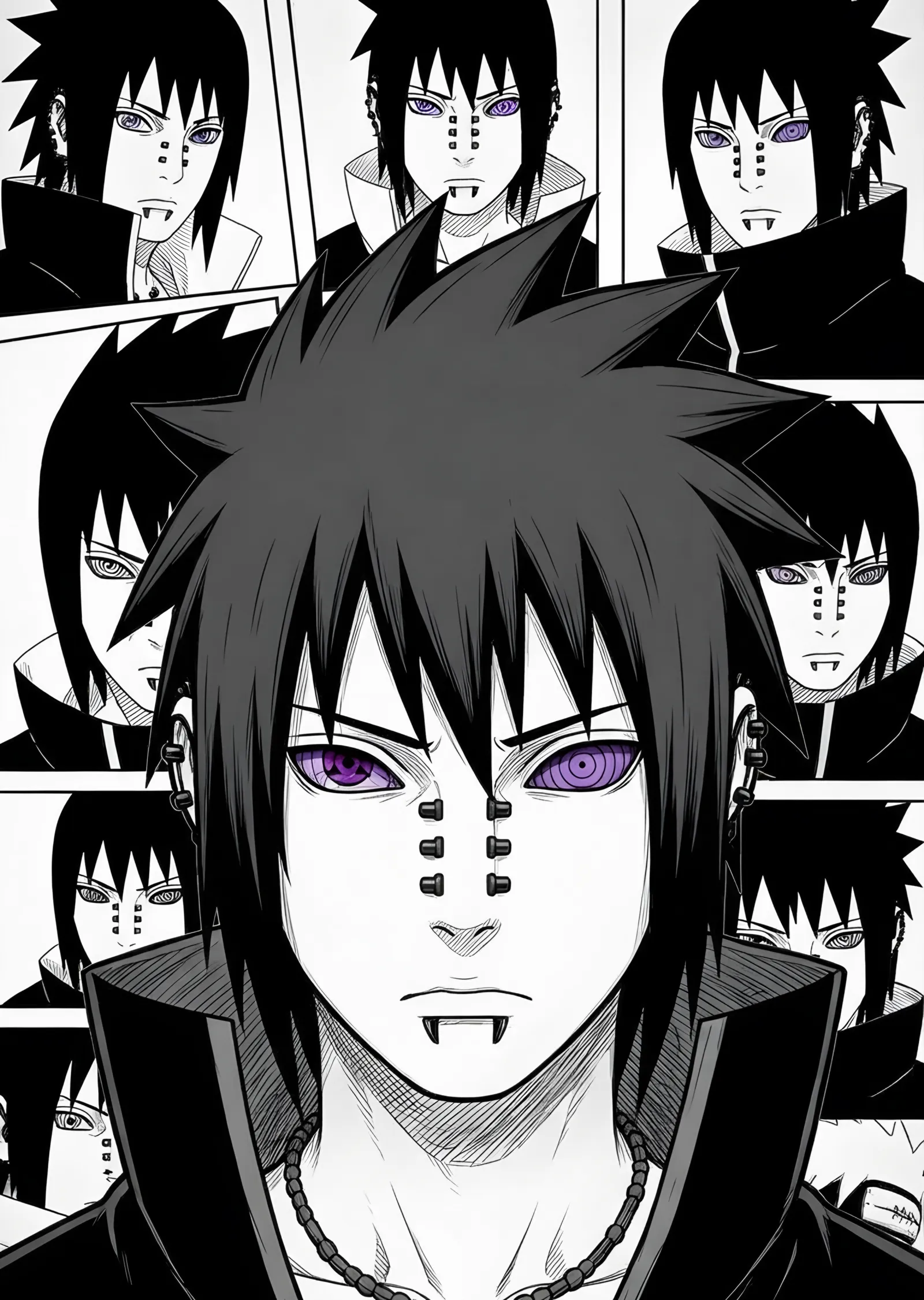 Sasuke Uchiha - Rinnegan Uyanışı metal tablo