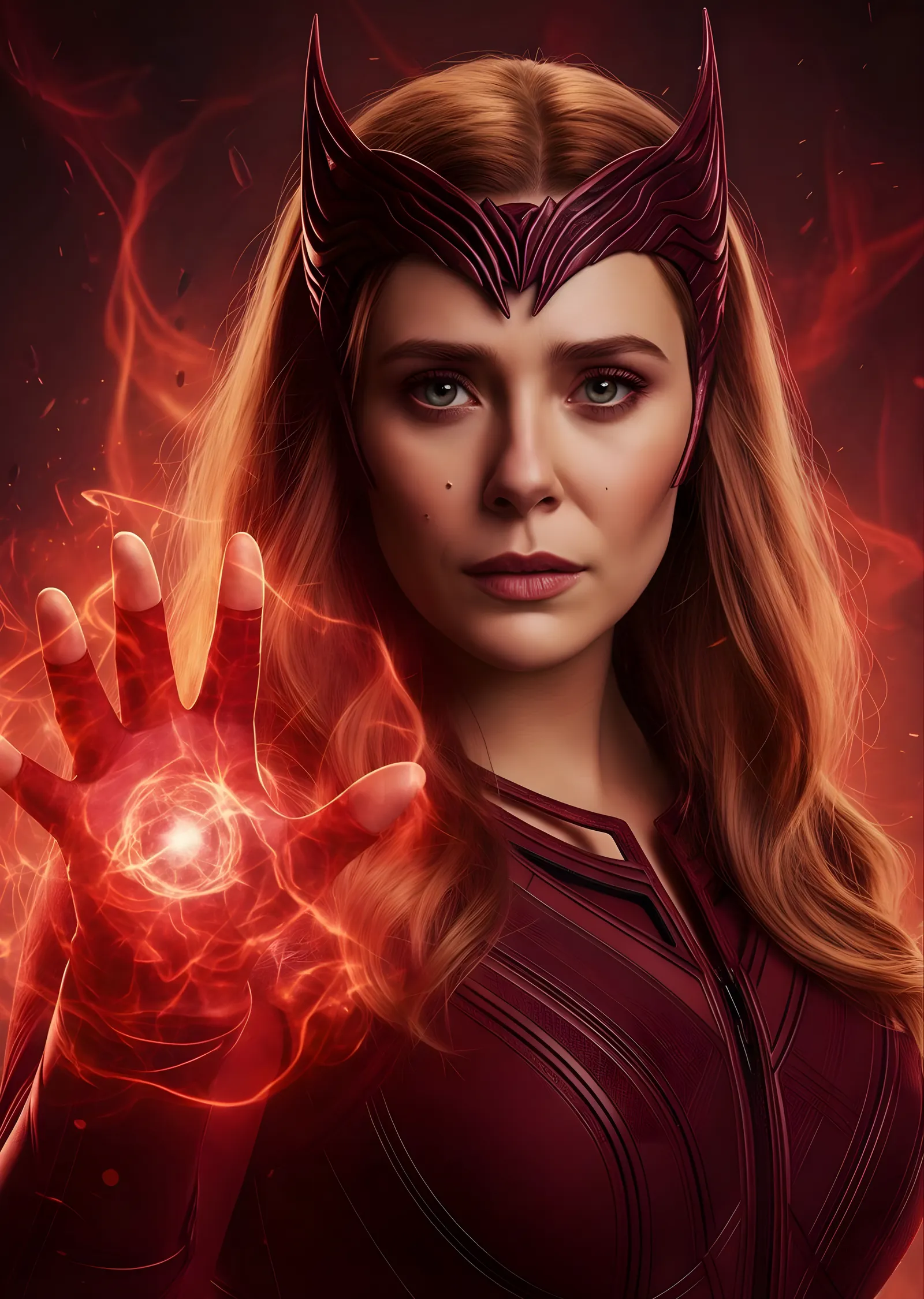 Scarlet Witch - Kızıl Büyü metal tablo