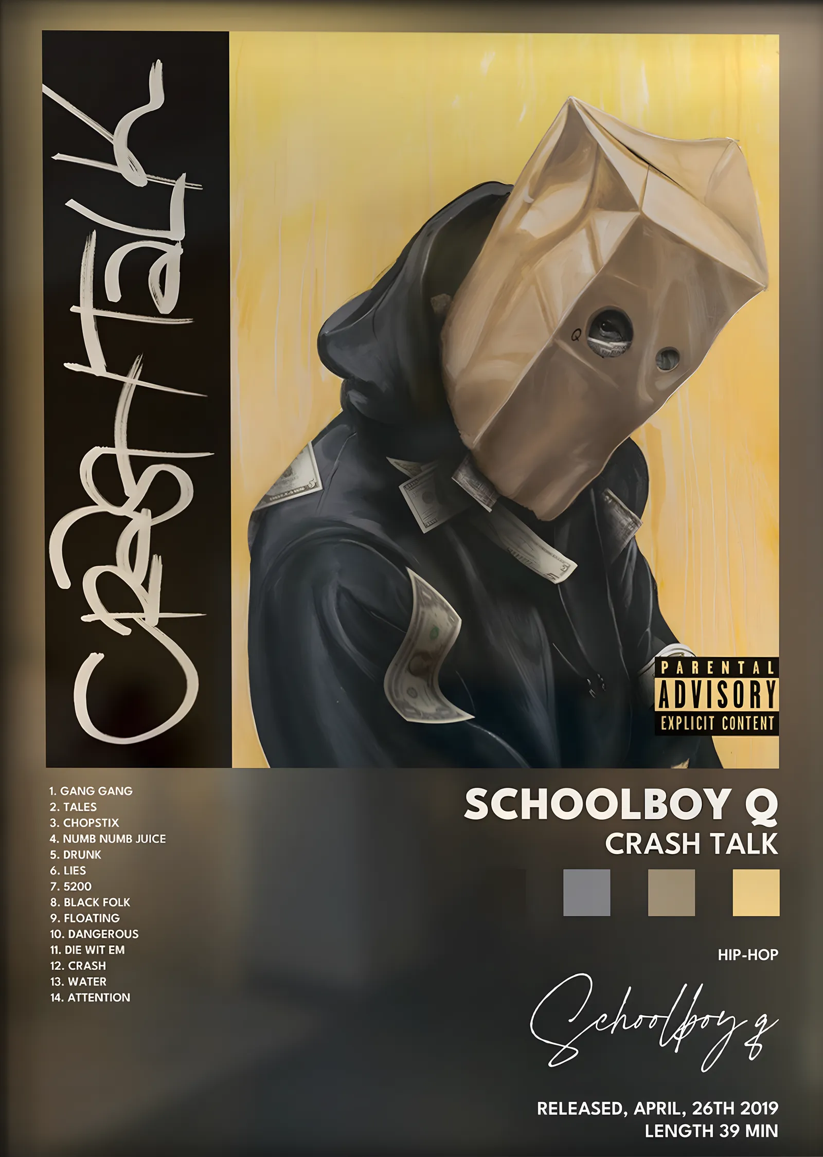 ScHoolboy Q: CrasH Talk metal tablo