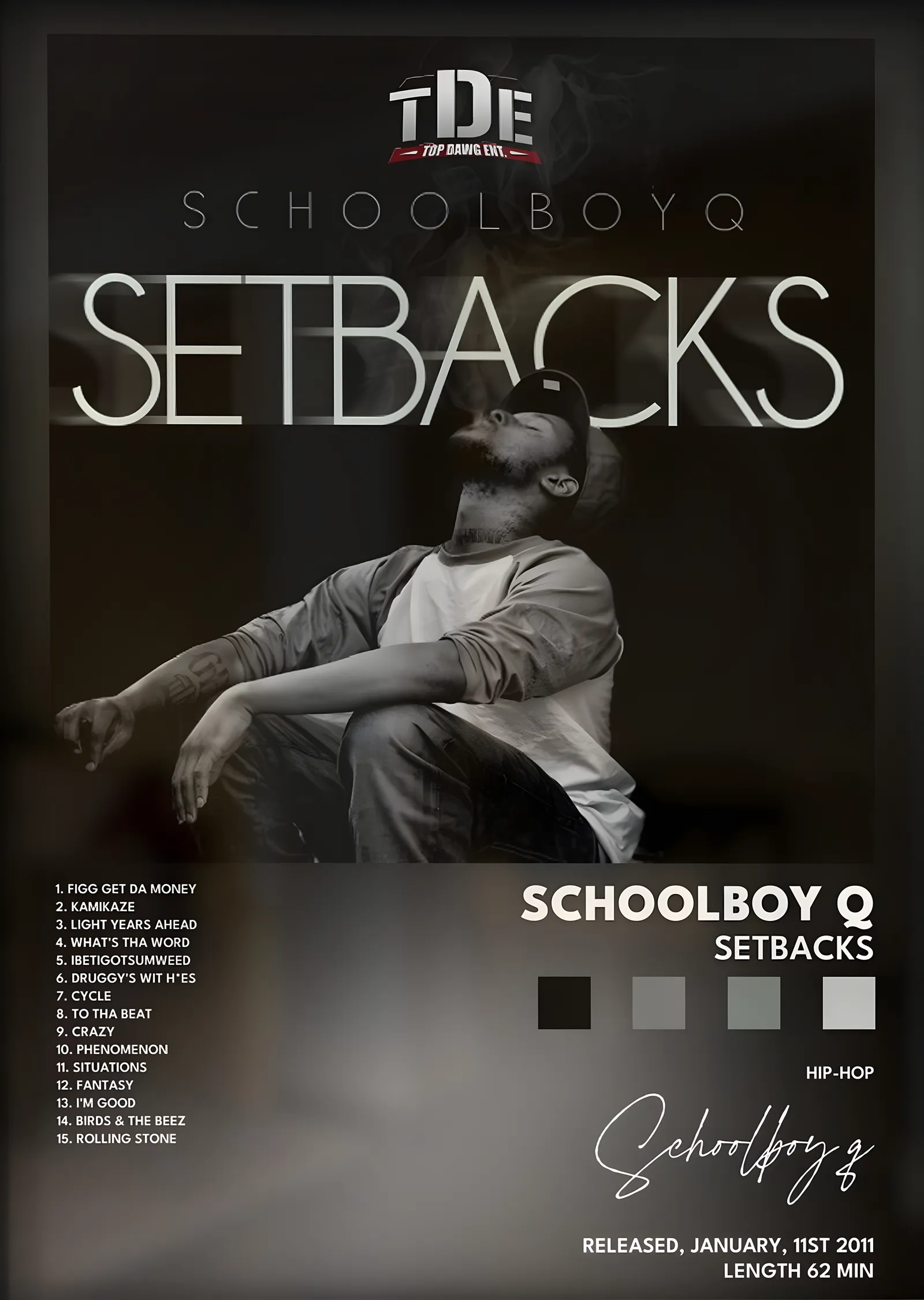 ScHoolboy Q: Setbacks metal tablo