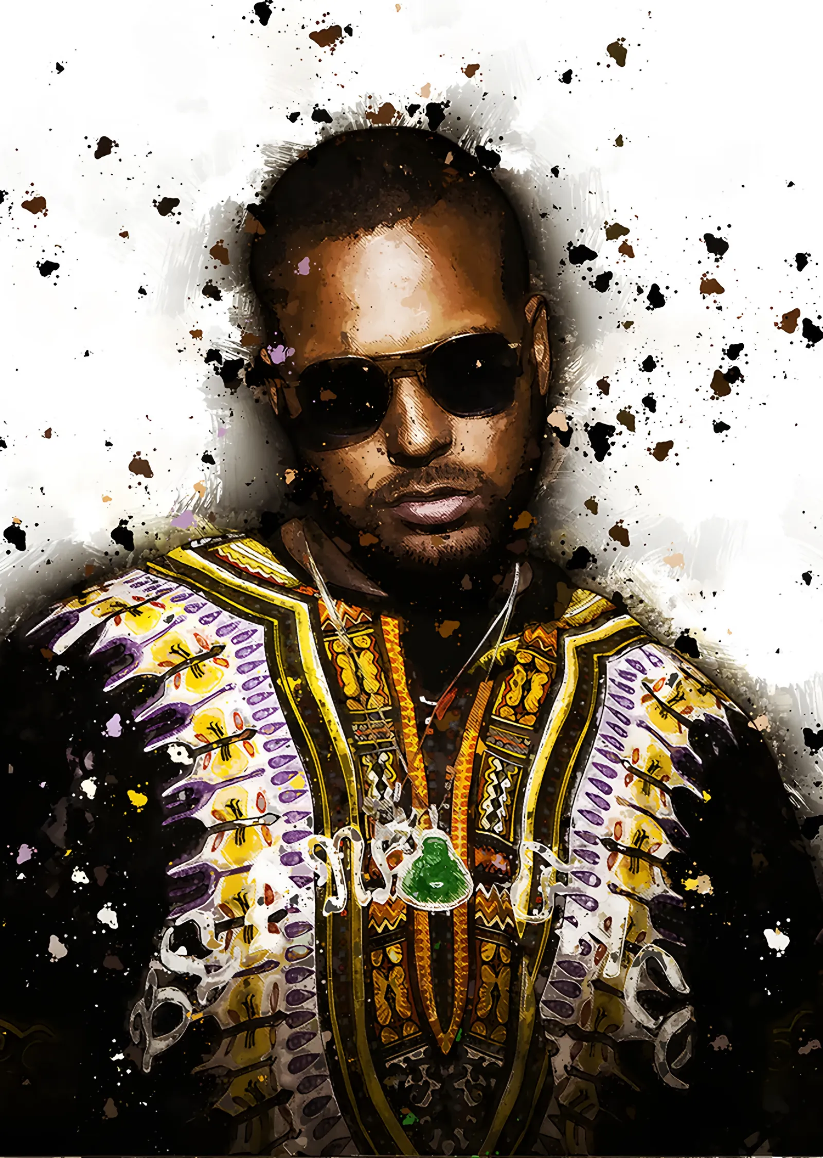 ScHoolboy Q - Sıçrama Portre metal tablo