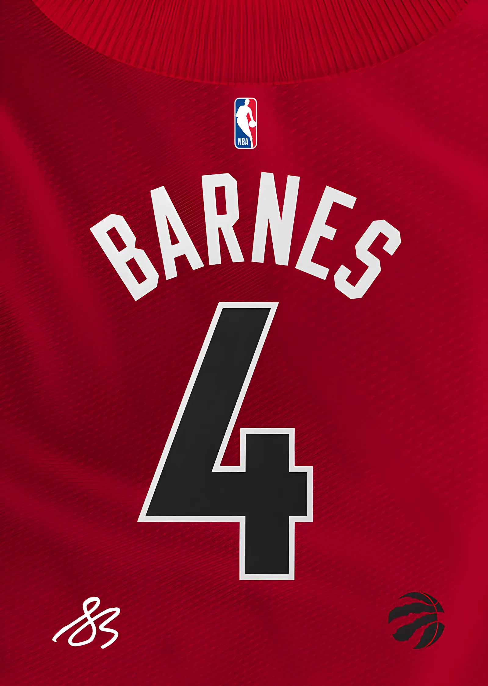 Scottie Barnes - Raptors Forması metal tablo