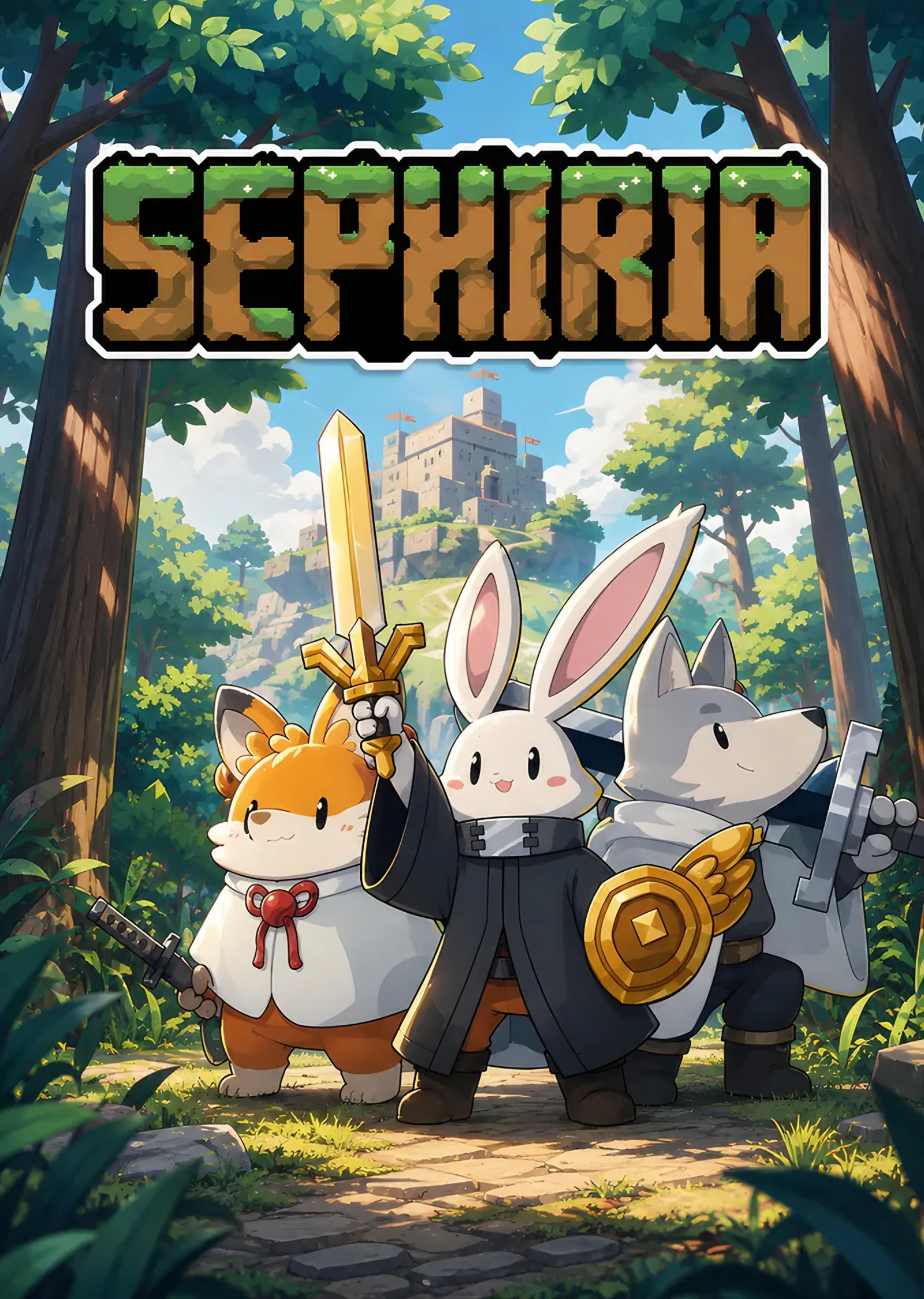 Sephiria: Ormanda Tavşan ve Tilki Kadrosu metal tablo