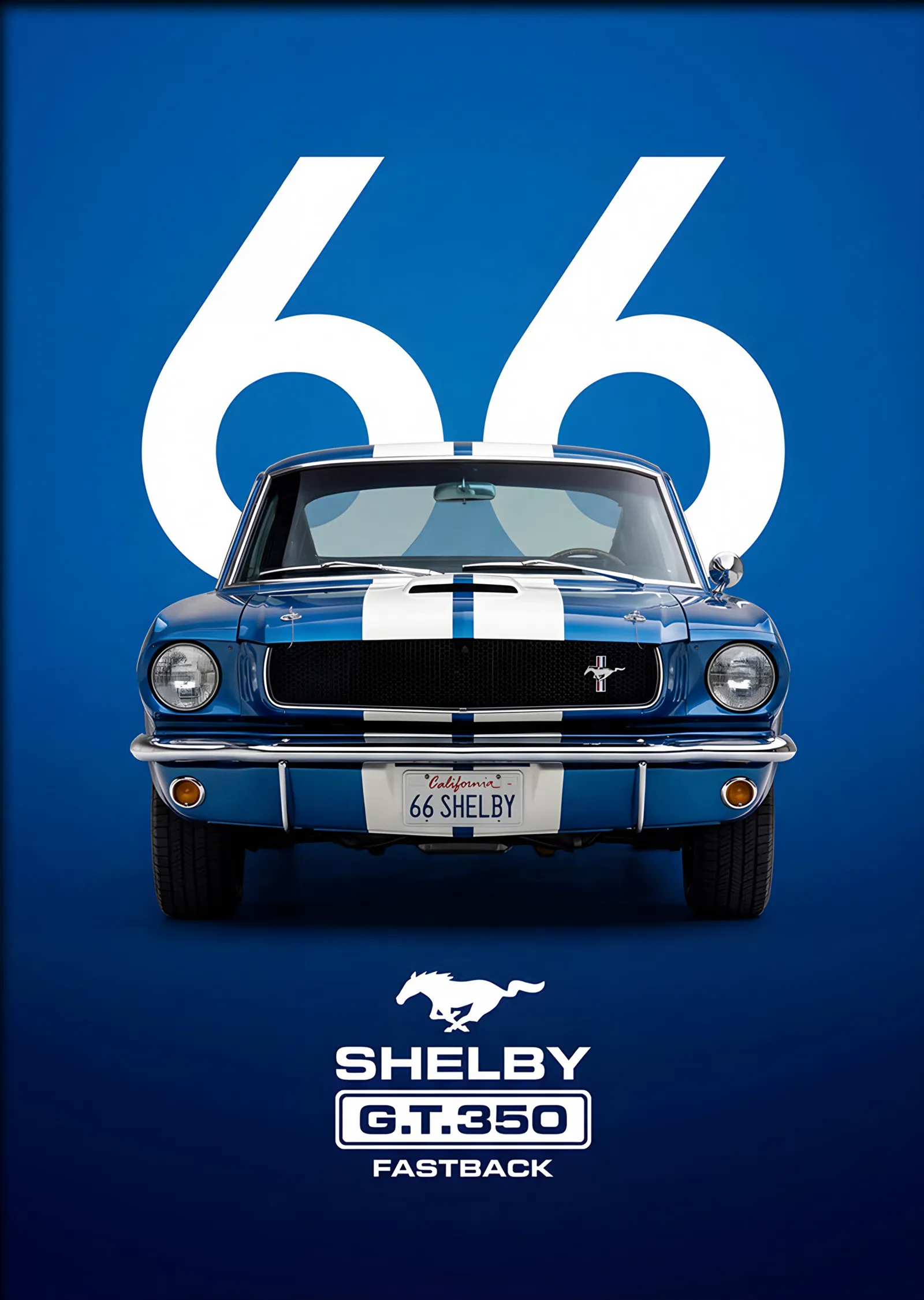 Shelby GT350 Fastback 66 metal tablo