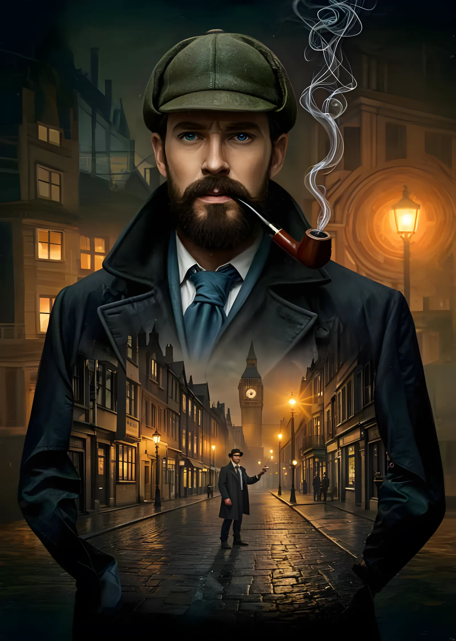Sherlock Holmes - Londra Çift Pozlama metal tablo