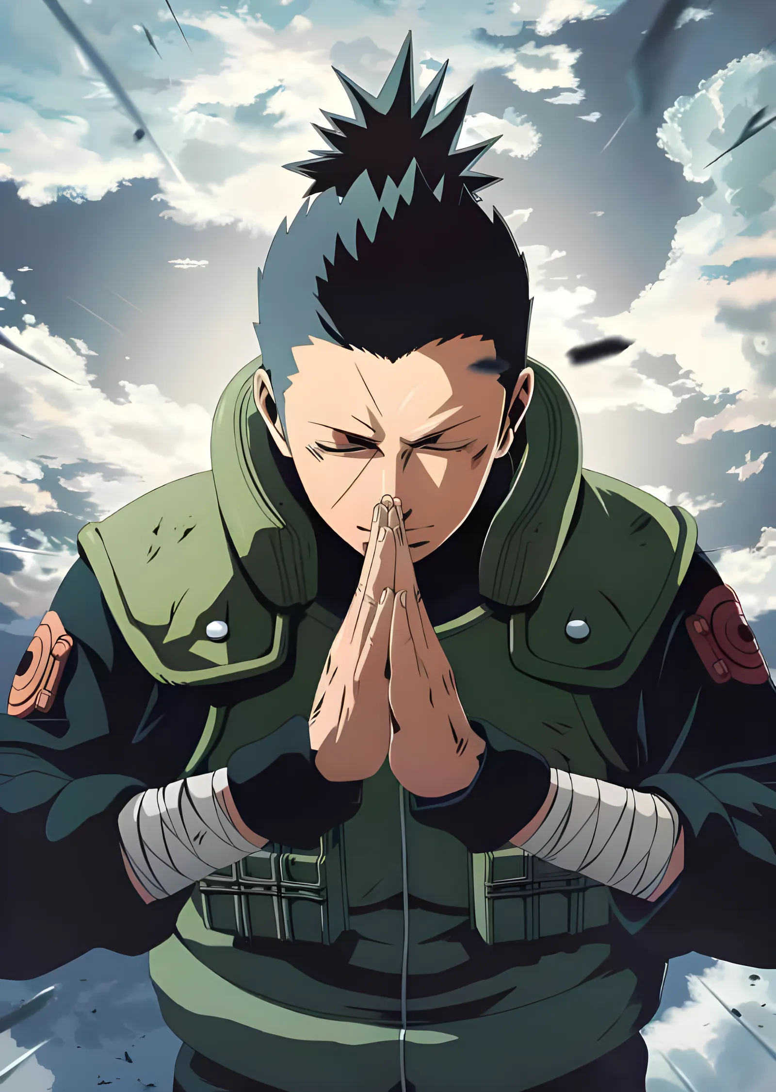 Shikamaru Nara - Bulutlu Gökte Gölge Mührü metal tablo