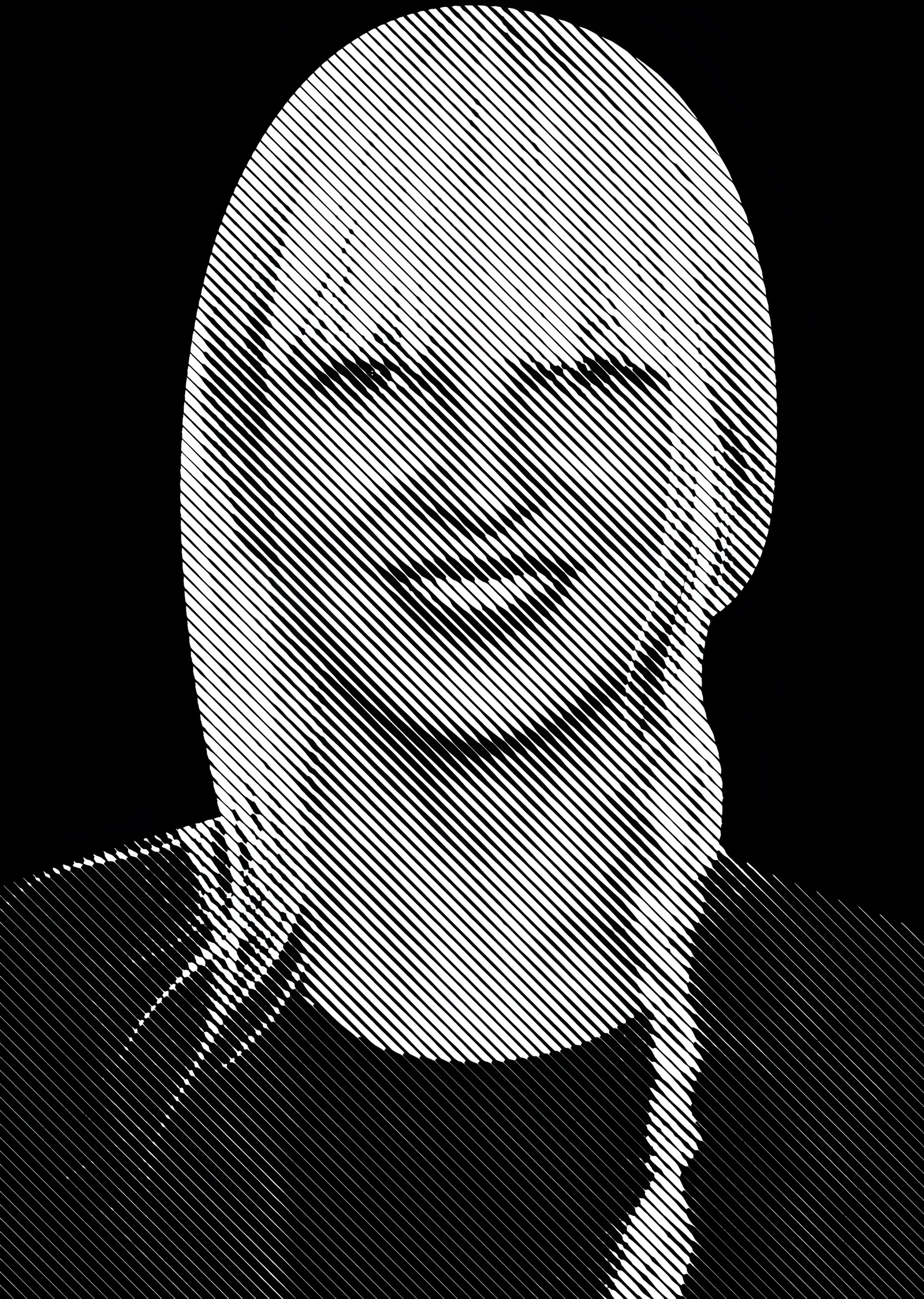 Sia - Çizgi Portre metal tablo