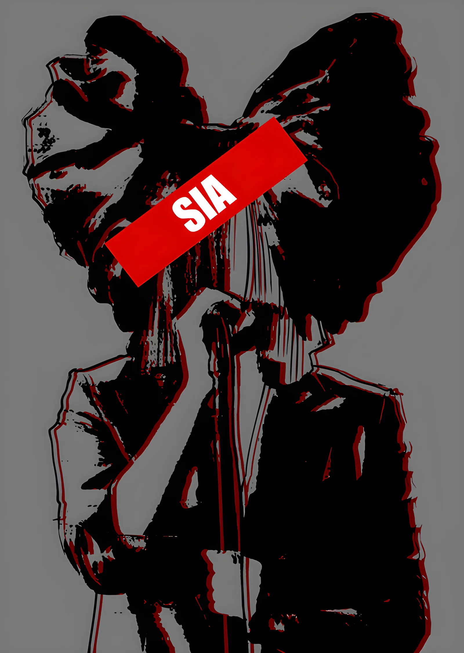 Sia - Glitch Silueti metal tablo