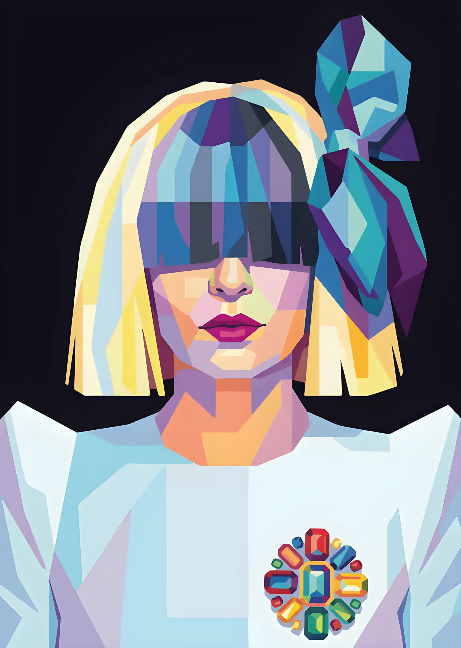 Sia - Kristal Pop Art metal tablo