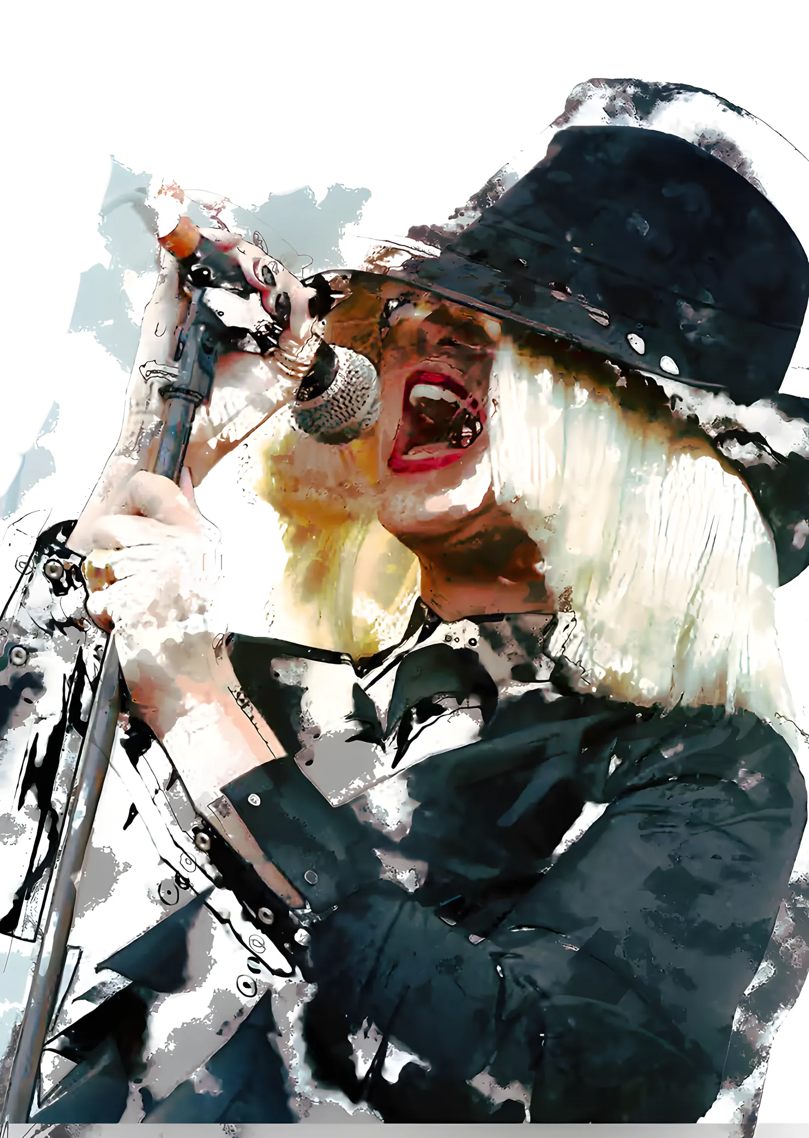 Sia - Mikrofon Başında metal tablo