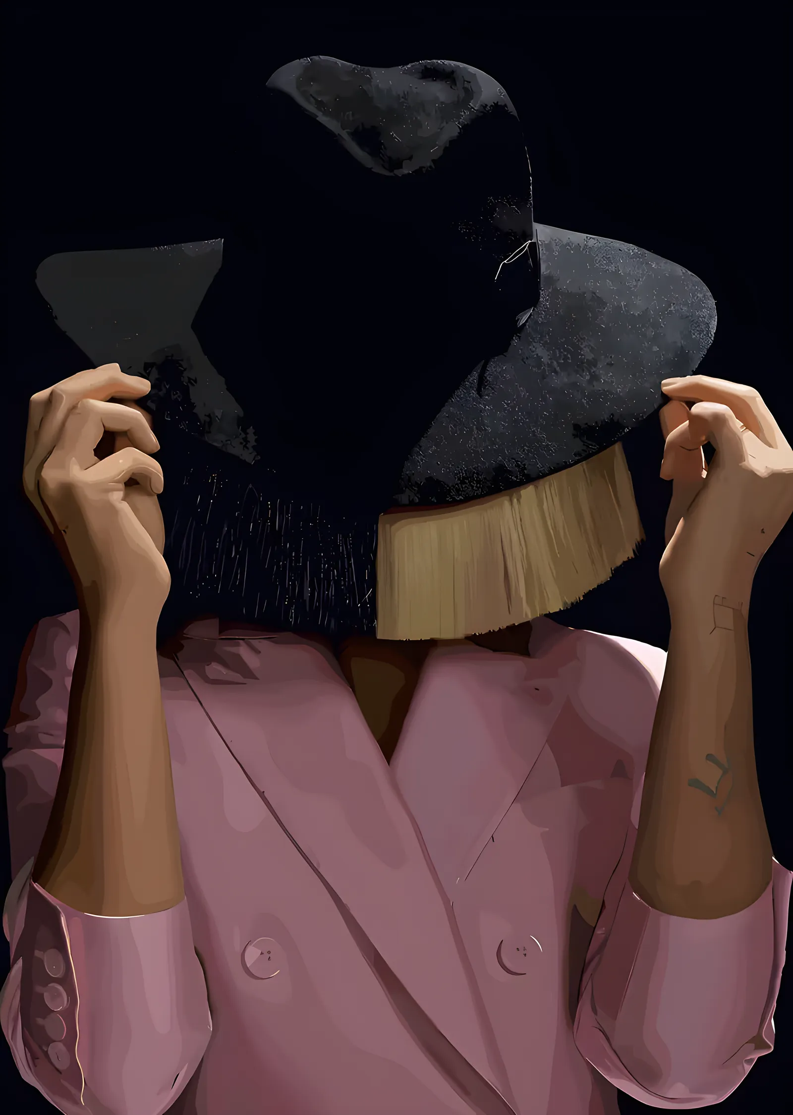 Sia - Şapka Arkasında metal tablo