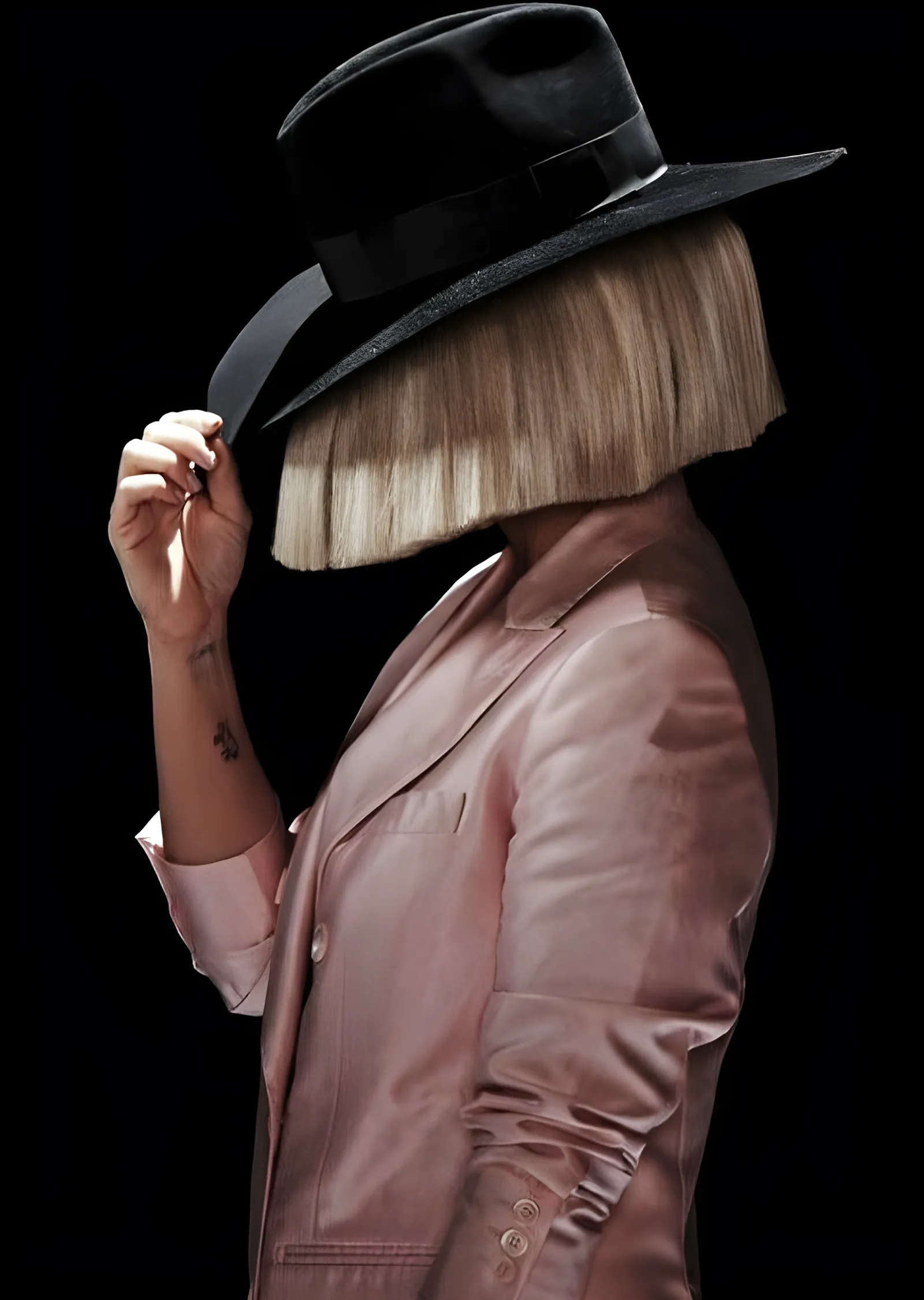 Sia - Siyah Şapka metal tablo