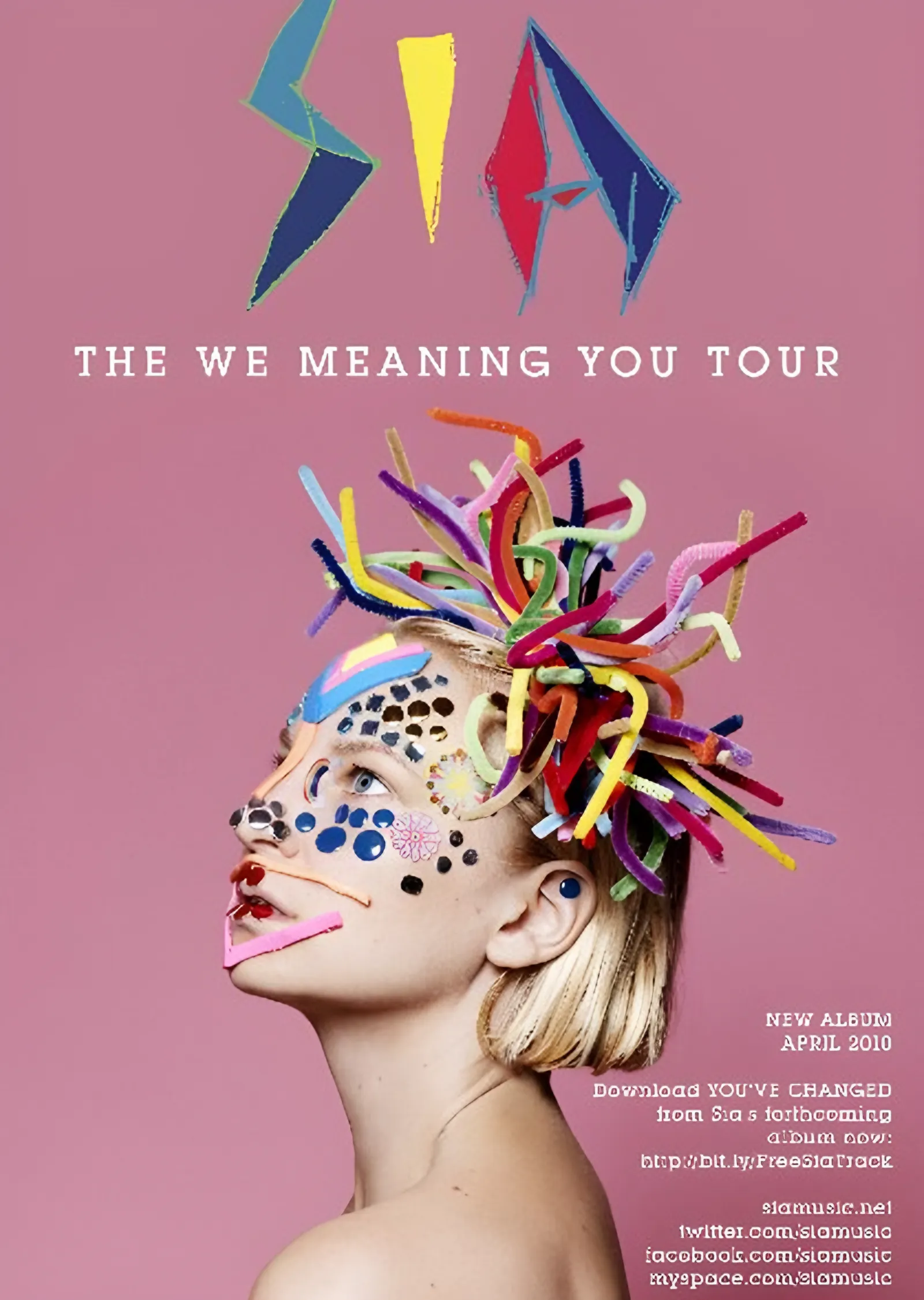 Sia - We Meaning You Tour metal tablo