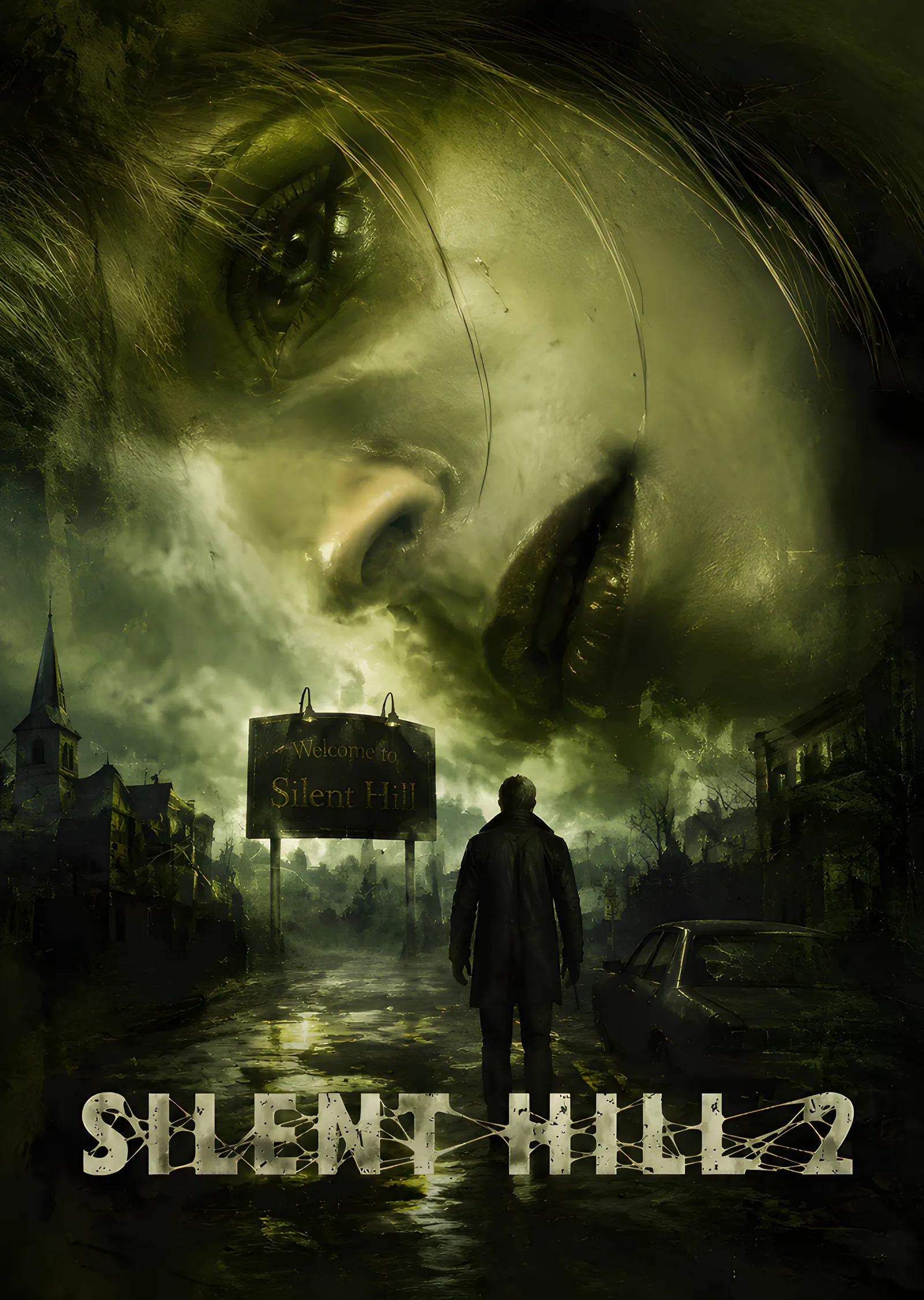 Silent Hill 2 - Sisli Kasaba ve Yüz metal tablo