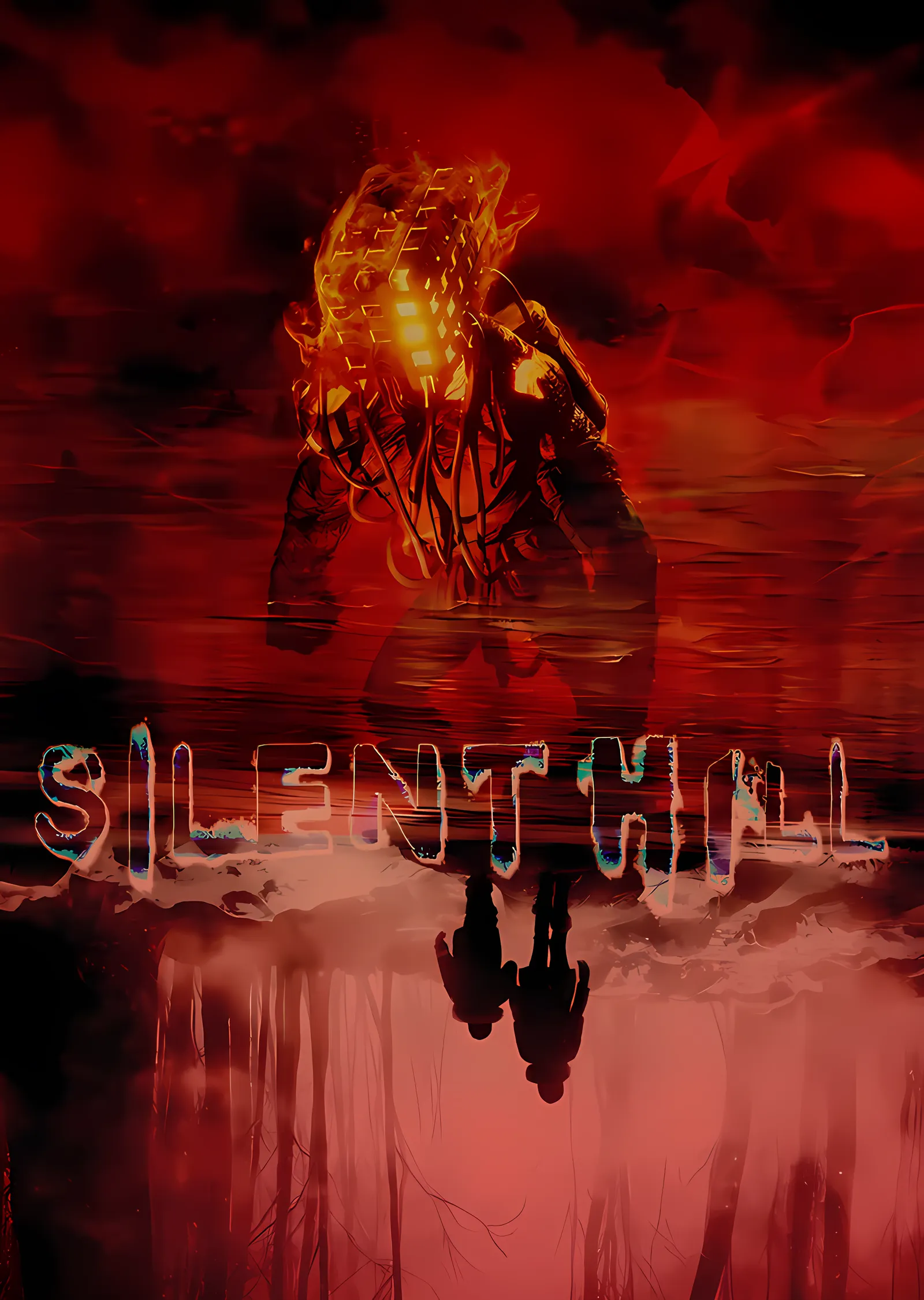 Silent Hill - Alevli Yansıma metal tablo