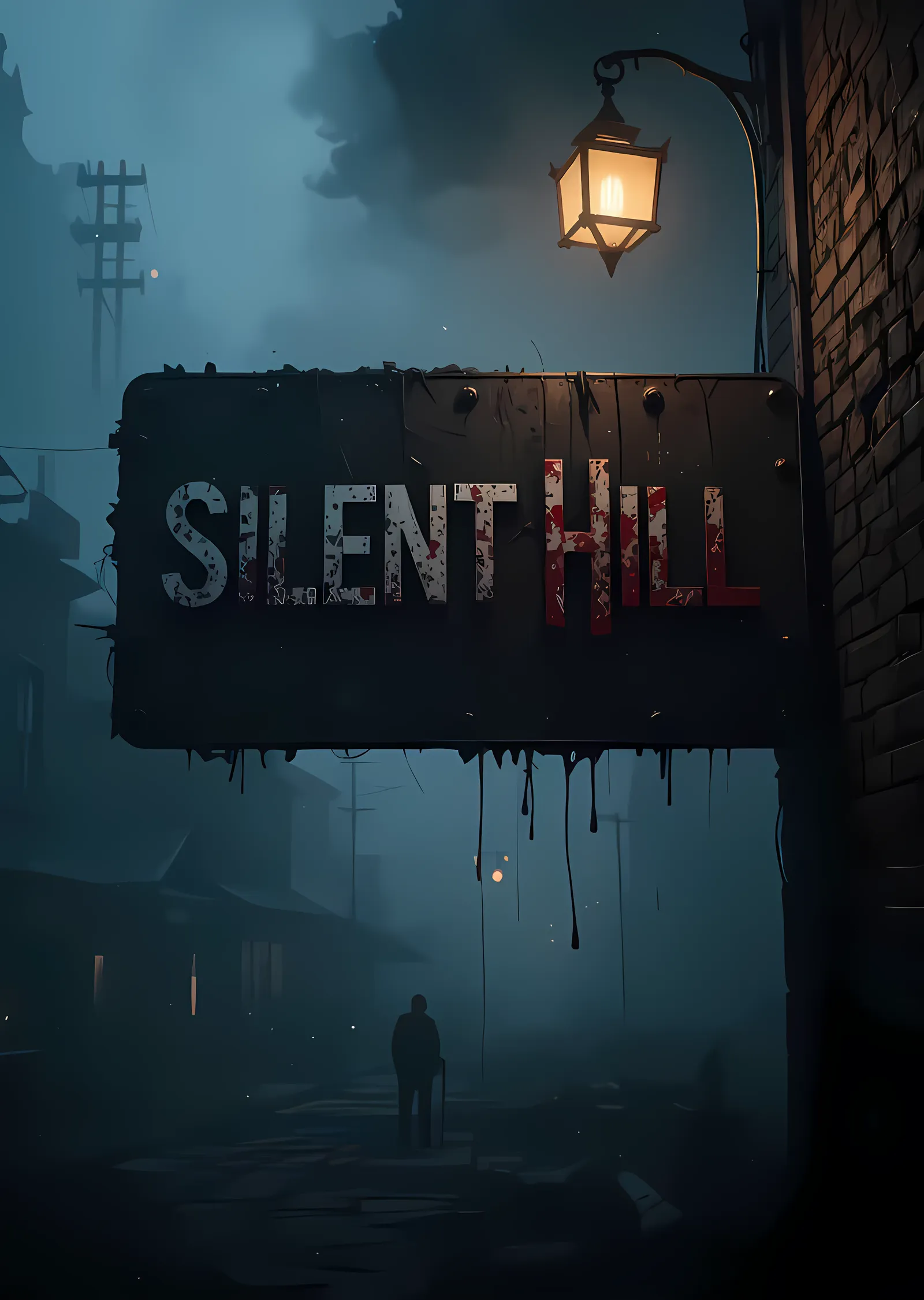 Silent Hill - Sisli Sokak Tabelası metal tablo