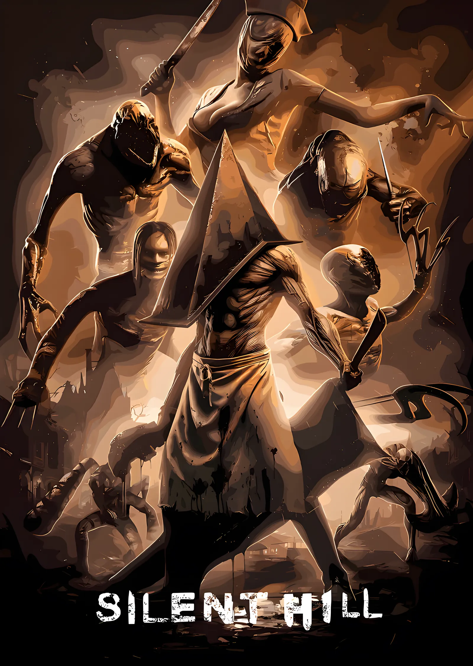 Silent Hill - Yaratıklar Panosu metal tablo