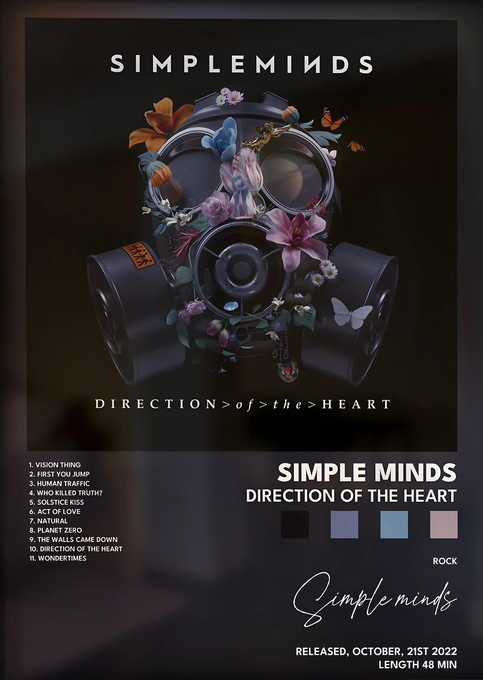 Simple Minds: Direction of the Heart metal tablo