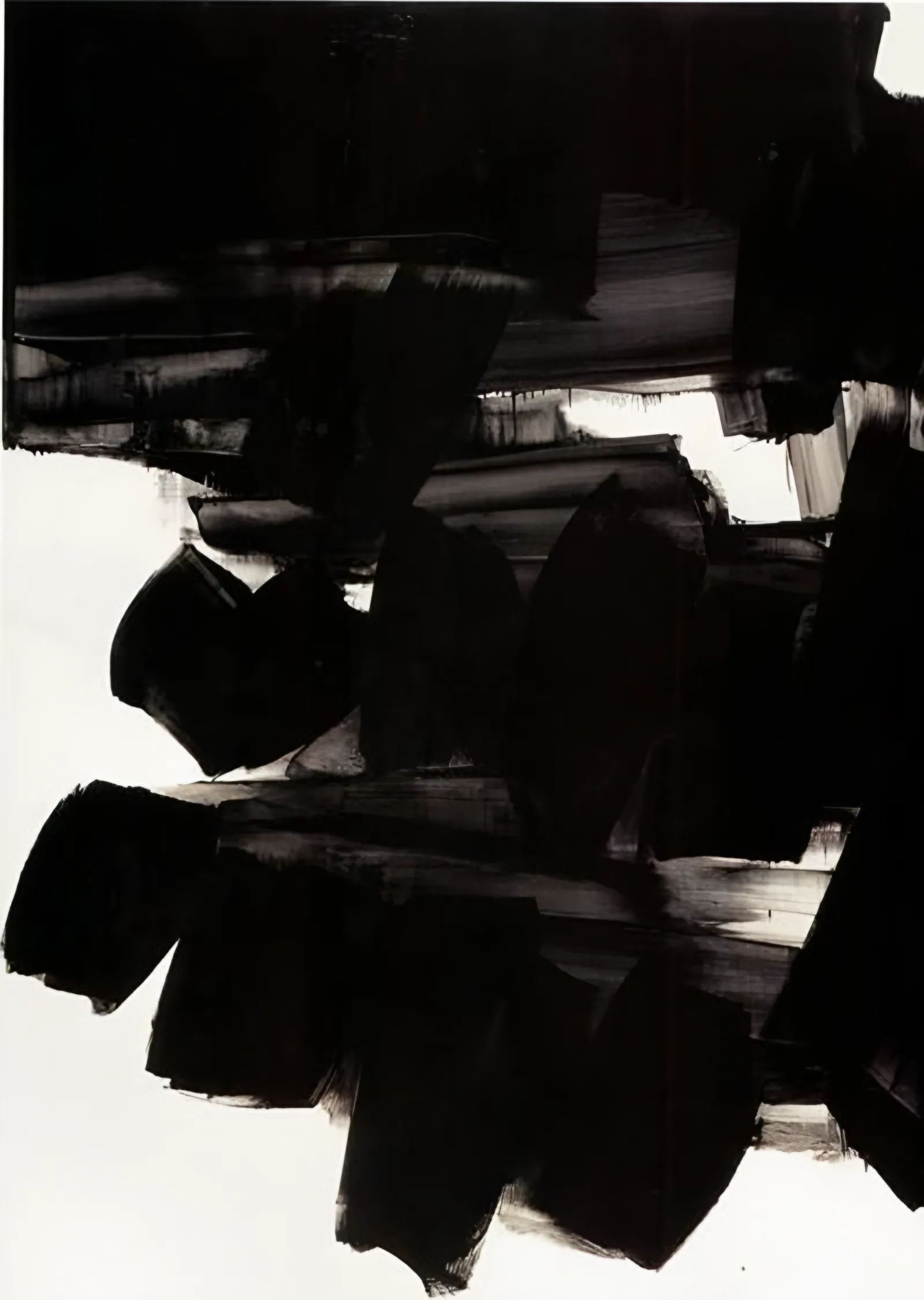 Siyah Sıçramalar - Pierre Soulages metal tablo