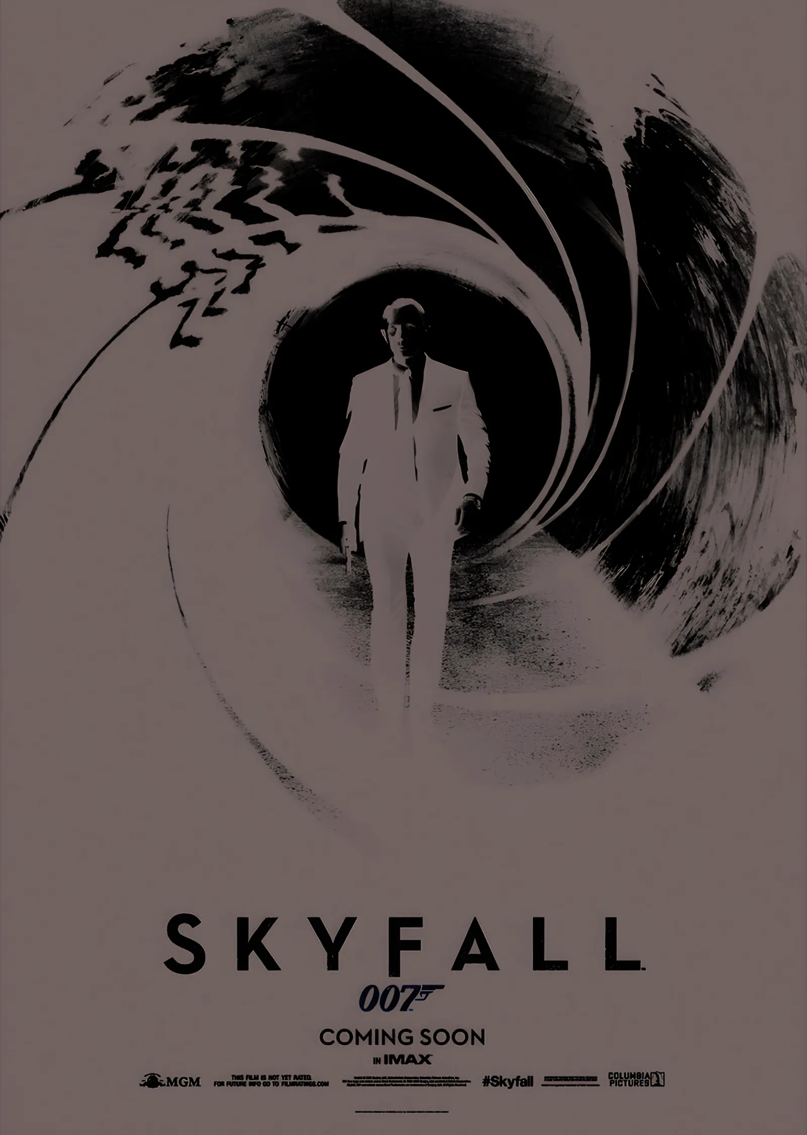Skyfall Namlu Sahnesi metal tablo